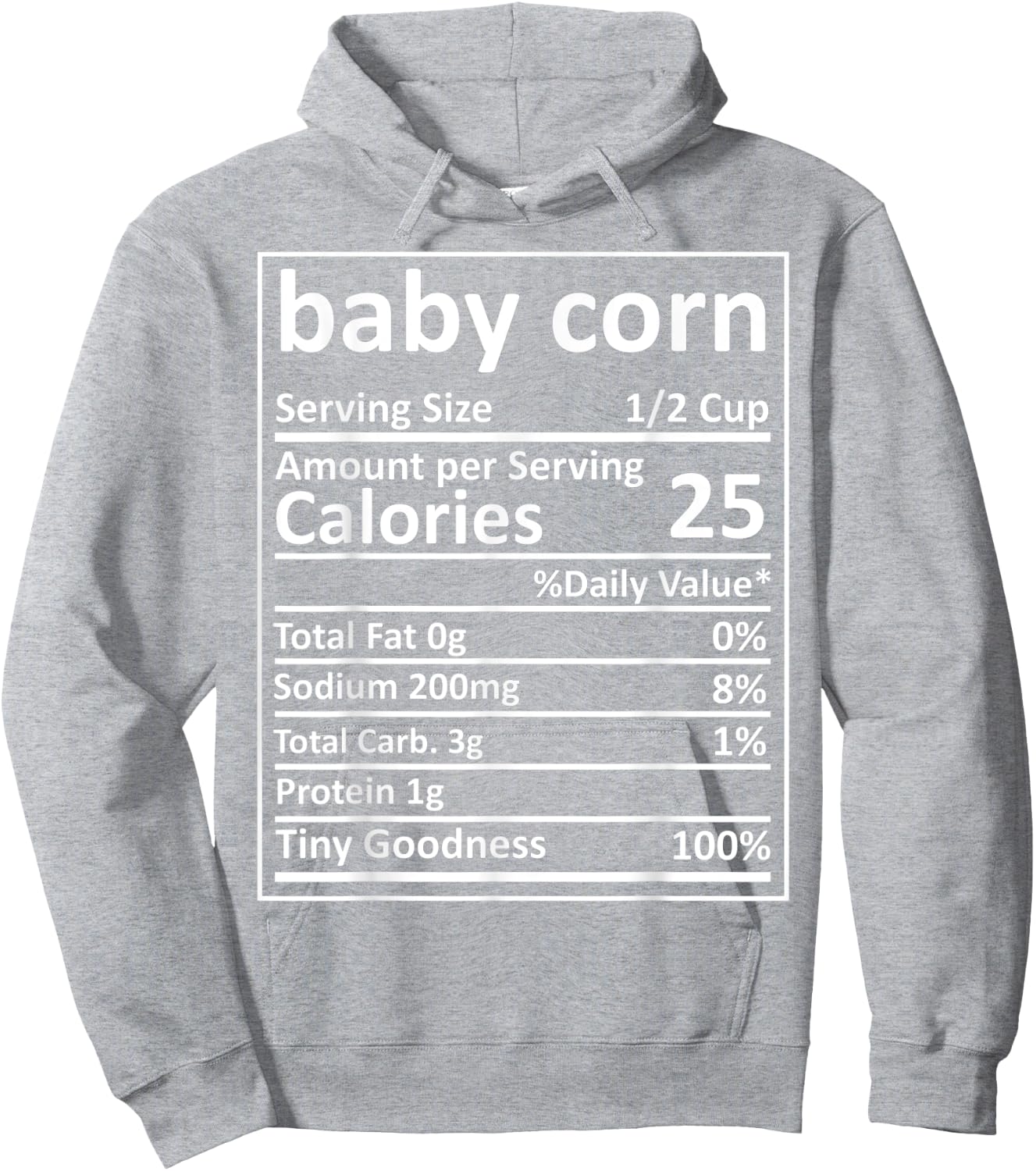 Baby Corn Nutrition Thanksgiving Food Facts Xmas Hoodie - Hoodie | Ash