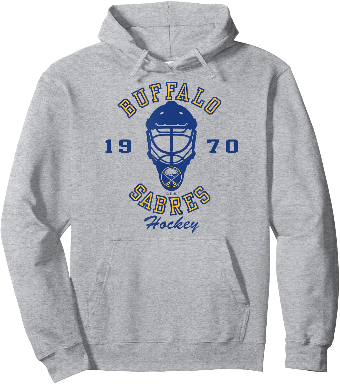 Buffalo Sabres Hockey Mask White Officially Licensed Hoodie - Hoodie | Ash