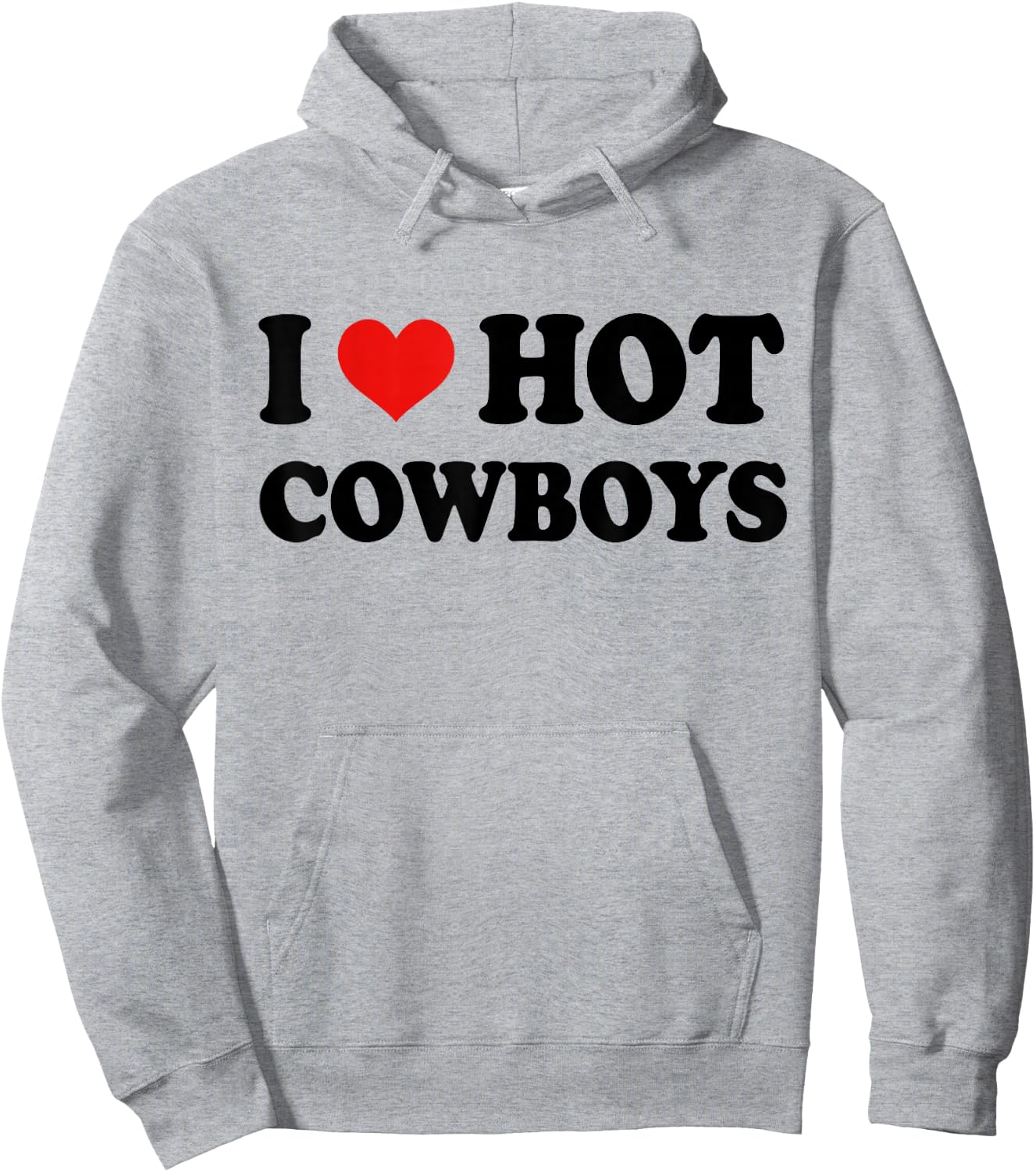 I Love Hot Cowboys Shirt, I Heart Cowboys Shirt Cow Lover Hoodie - Hoodie | Ash