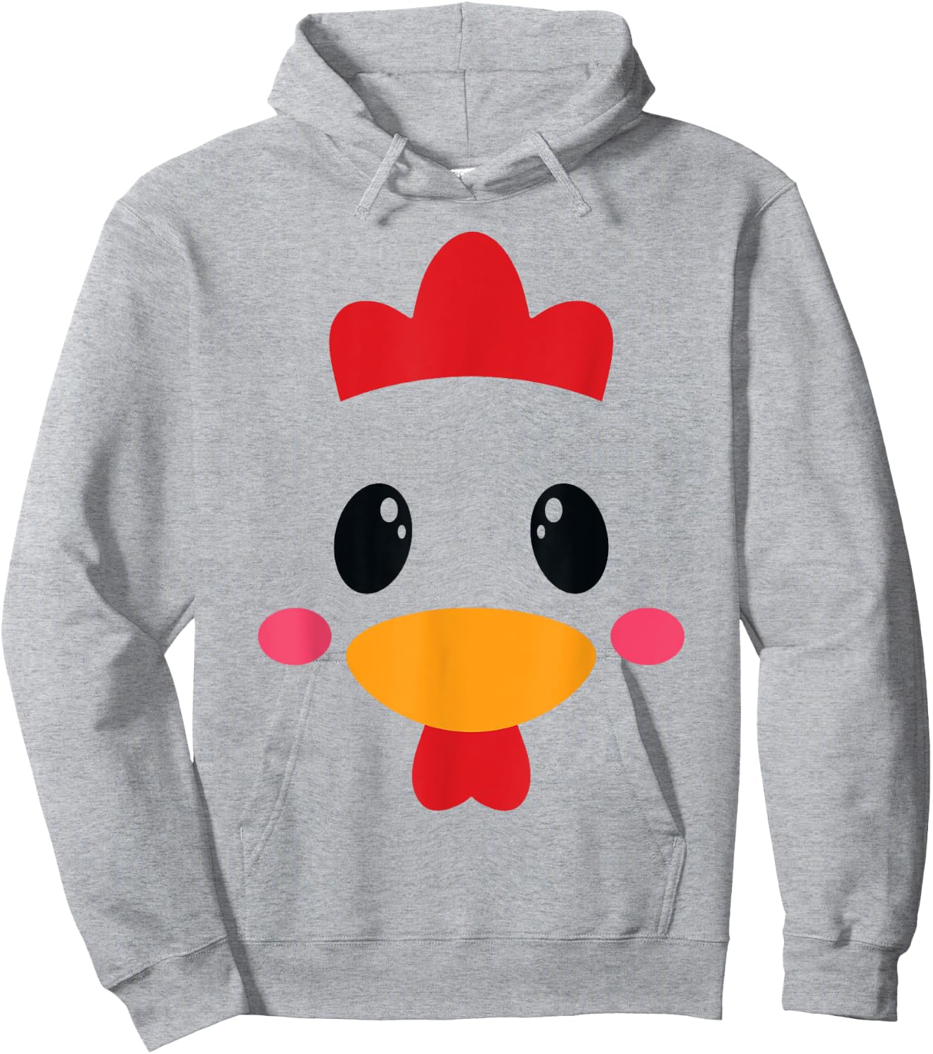 Chicken Costume Halloween Chicken Face Rooster Funny Hoodie - Hoodie | Ash