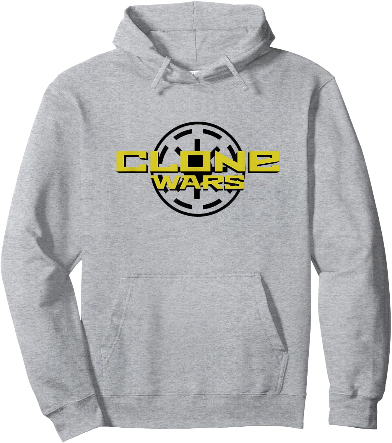 Star Wars: The Clone Wars Galactic Republic Emblem Text Logo Hoodie - Hoodie | Ash