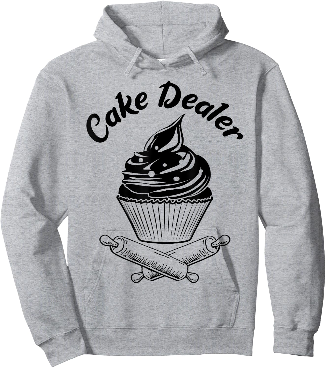 Cake Dealer Funny Cupcake Baker Baking Love Kitchen Gift Hoodie - Hoodie | Ash