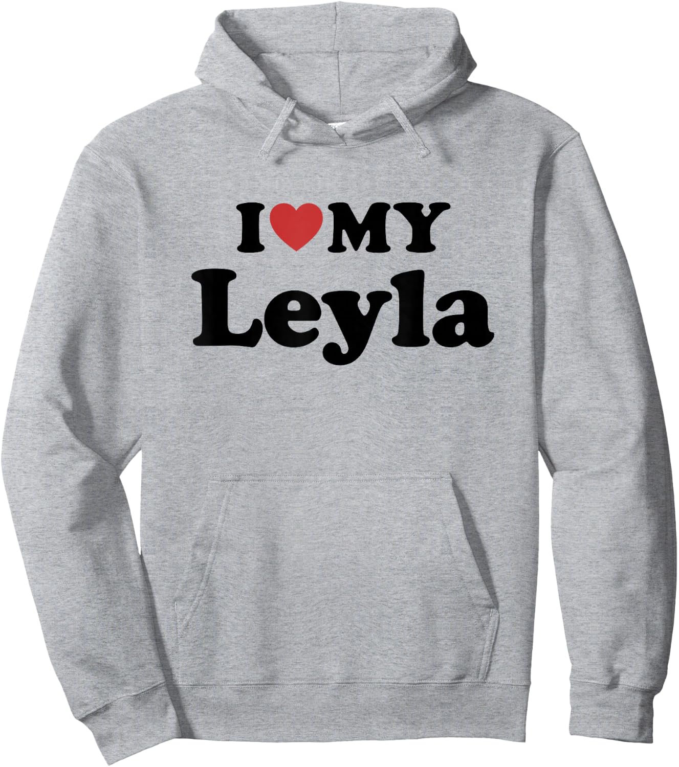 I Love My Leyla First Name Matching Couple Outfit Hoodie - Hoodie | Ash