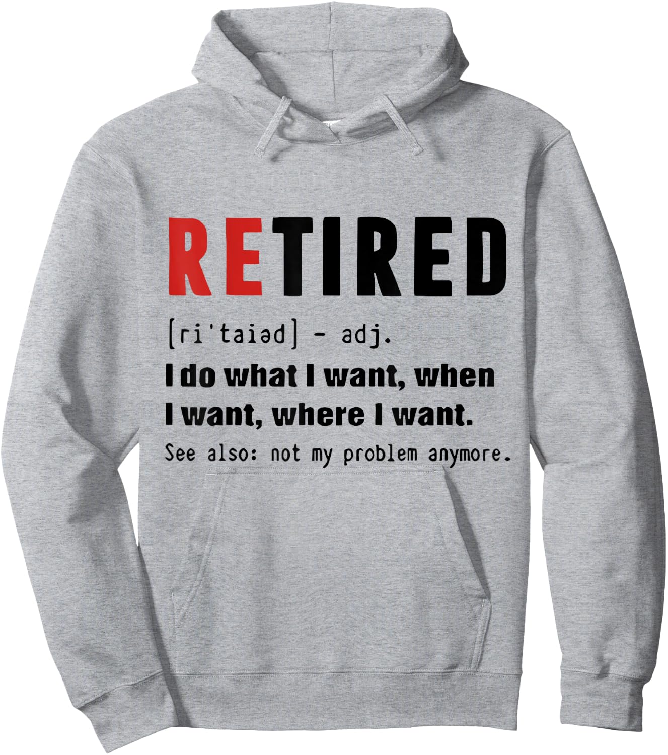 Retired Definition Retirement Definition Men Hoodie - Hoodie | Ash