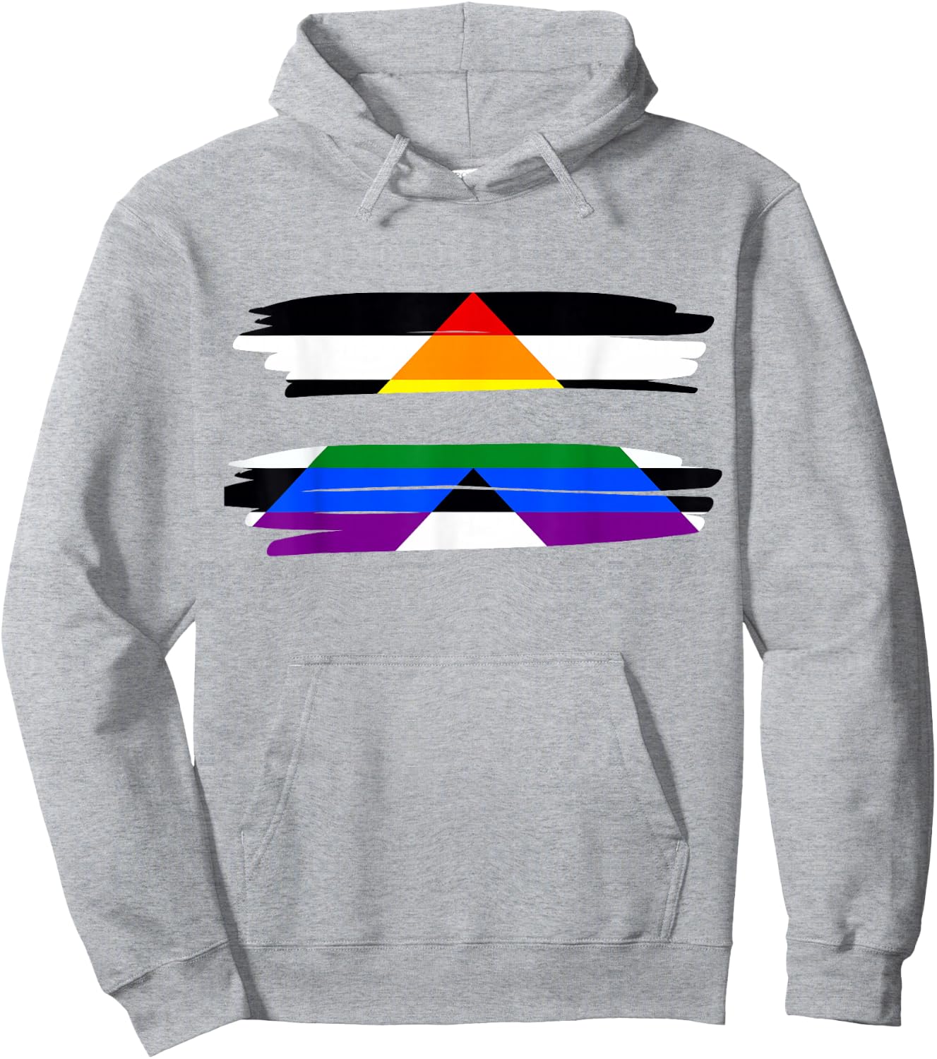 Straight Ally Pride Flag Equality Straight Ally Flag Hoodie - Hoodie | Ash