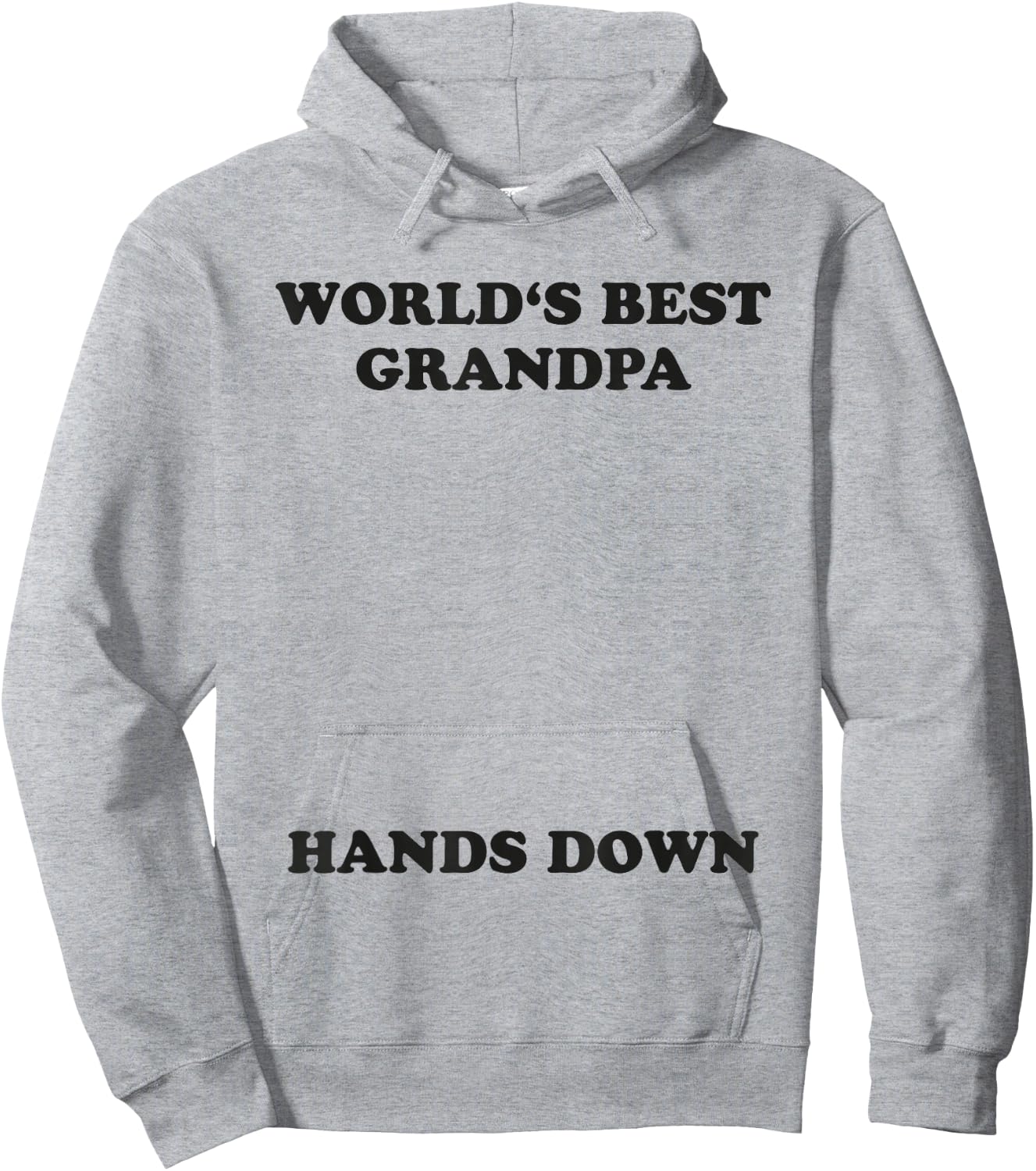 Worlds Best Grandpa Hands Down Shirt Craft Handprint Hoodie - Hoodie | Ash