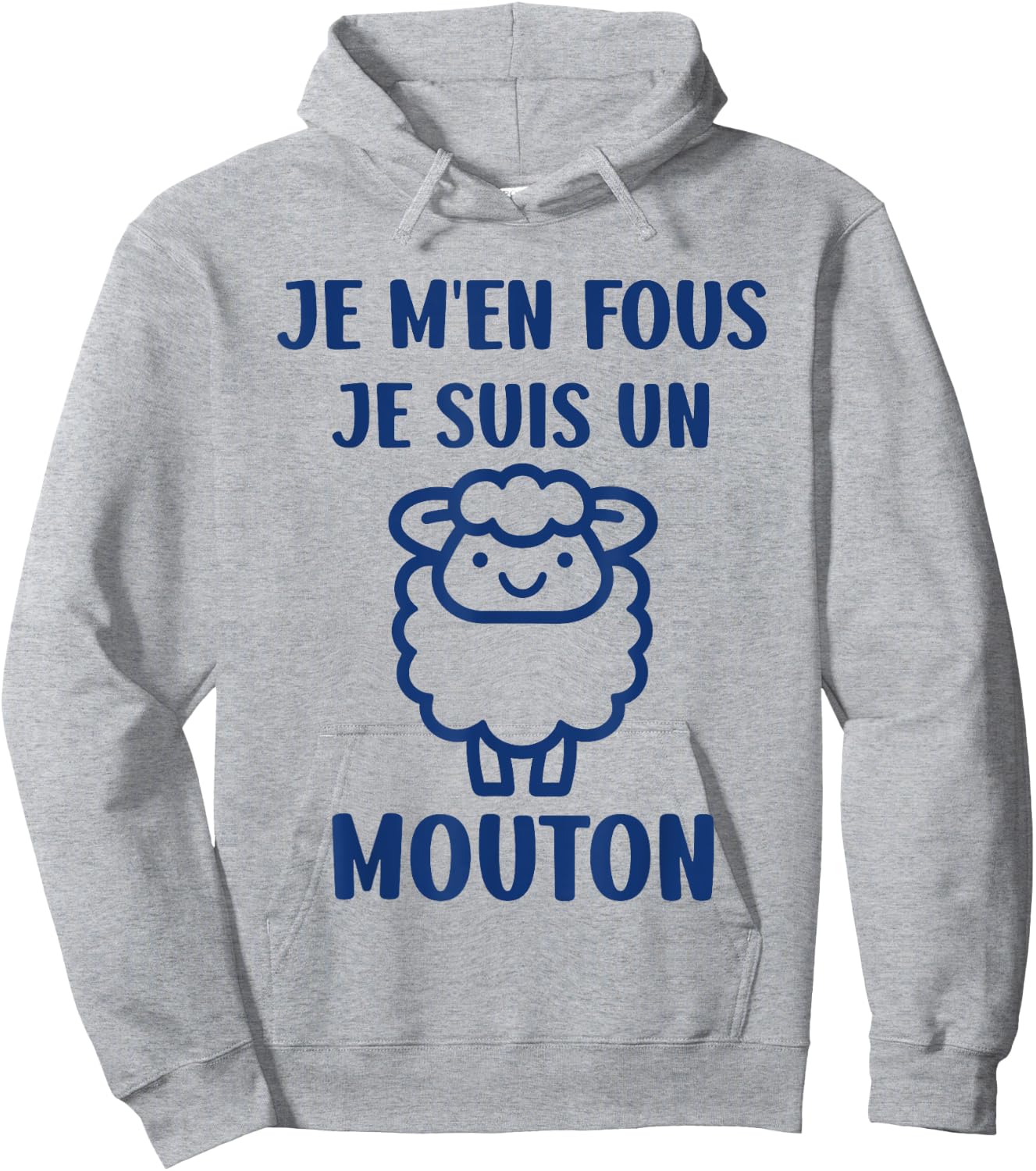 Funny Cute Sheep I Don't Care I'm a Mouton , white, S Hoodie - Hoodie | Ash