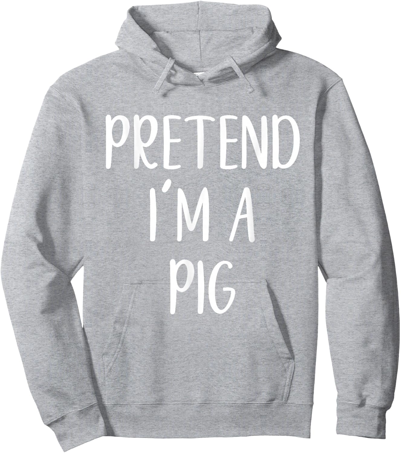 Pretend I'm A Pig Costume Halloween Simple Funny Hoodie - Hoodie | Ash