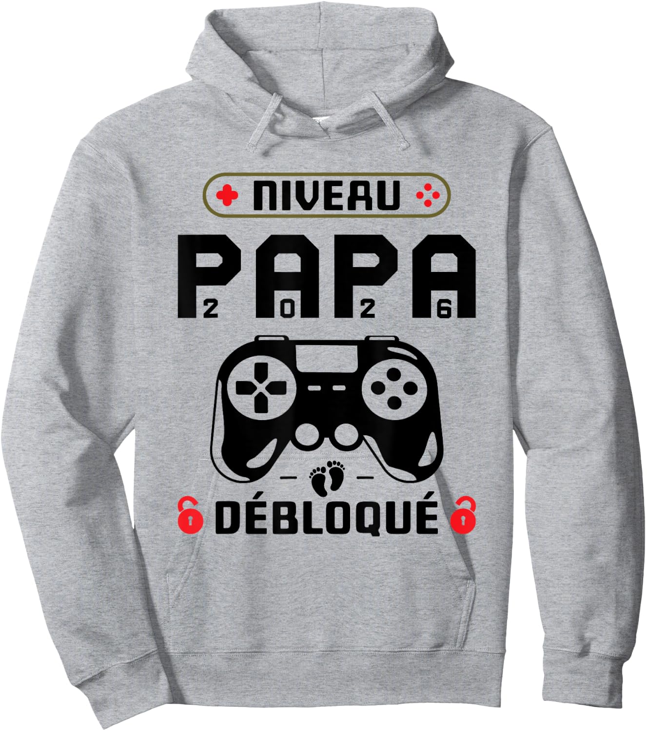Dad Gamer in 2026 - Unlocked Dad Level Baby Riding Hoodie - Hoodie | Ash