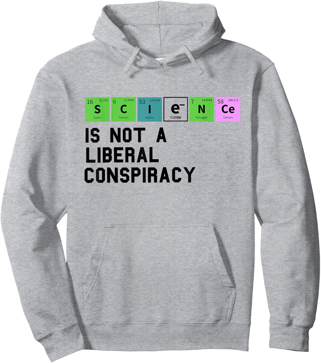 Science is Not a Liberal Conspiracy Political Retro Vintage Hoodie - Hoodie | Ash
