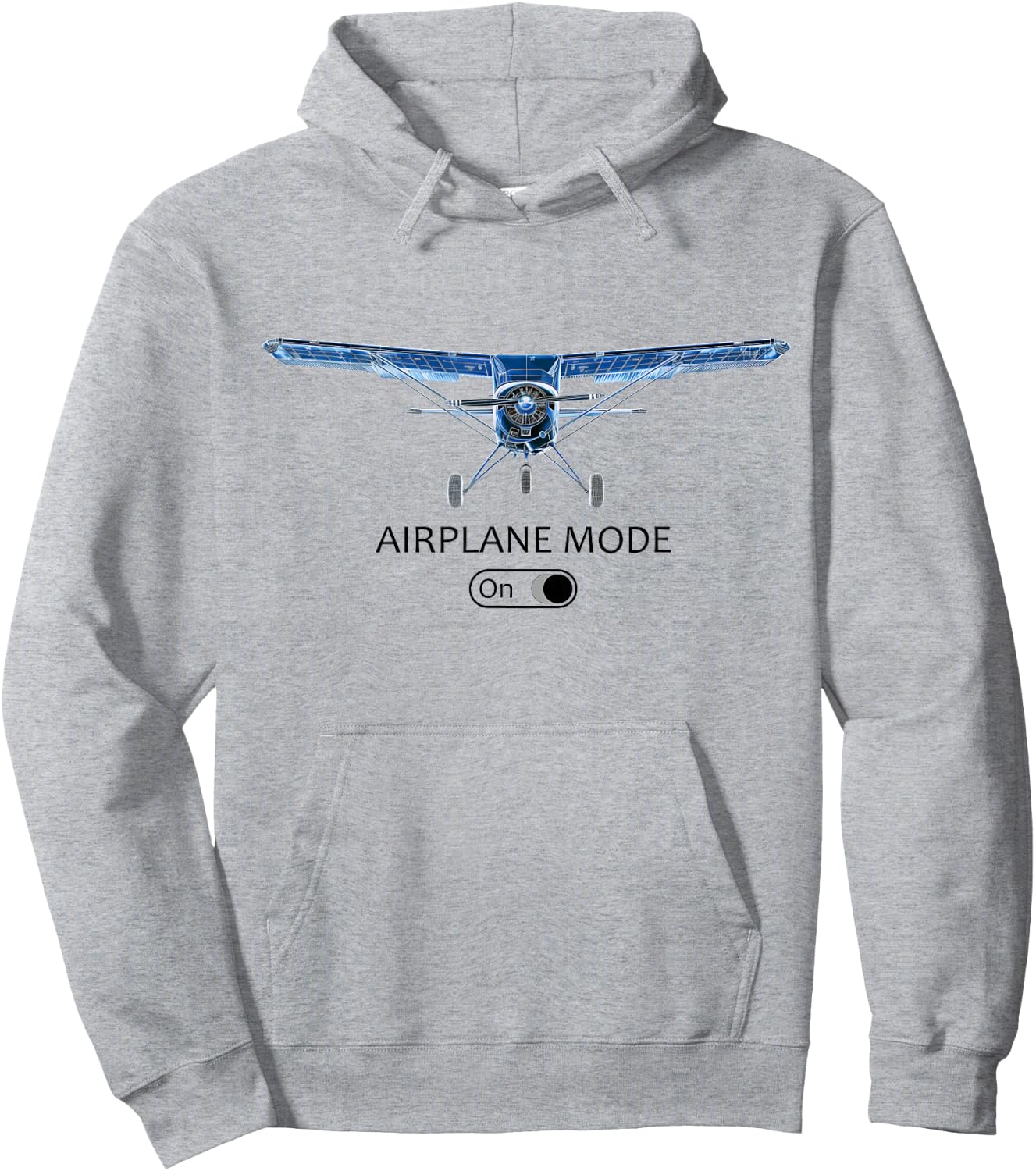 Pilot C172 Flying Airplane Mode On Hoodie - Hoodie | Ash