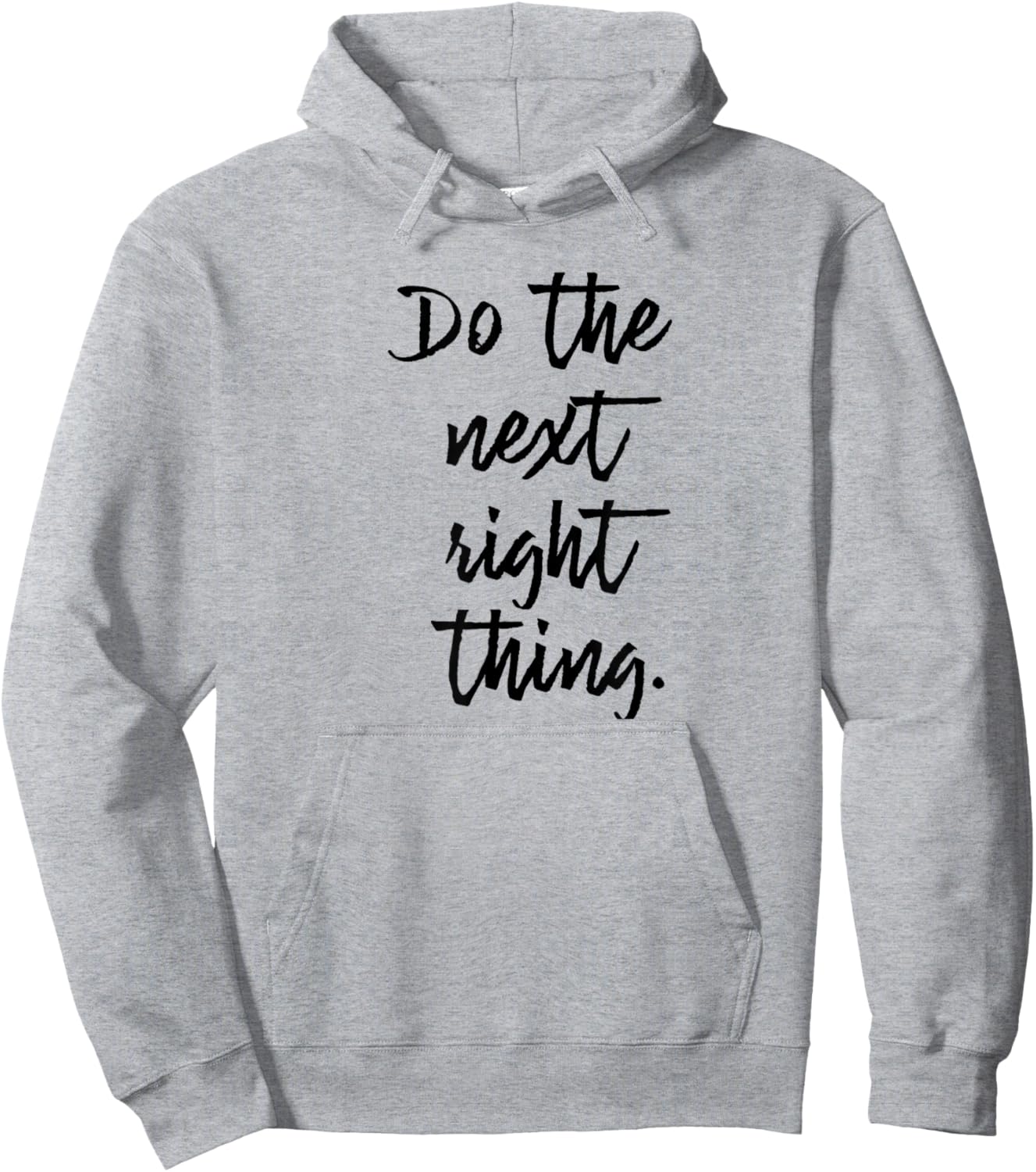Keep it Simple AA Sober Life Recovery Design Grey Do the Next Right Thing Hoodie - Hoodie | Ash
