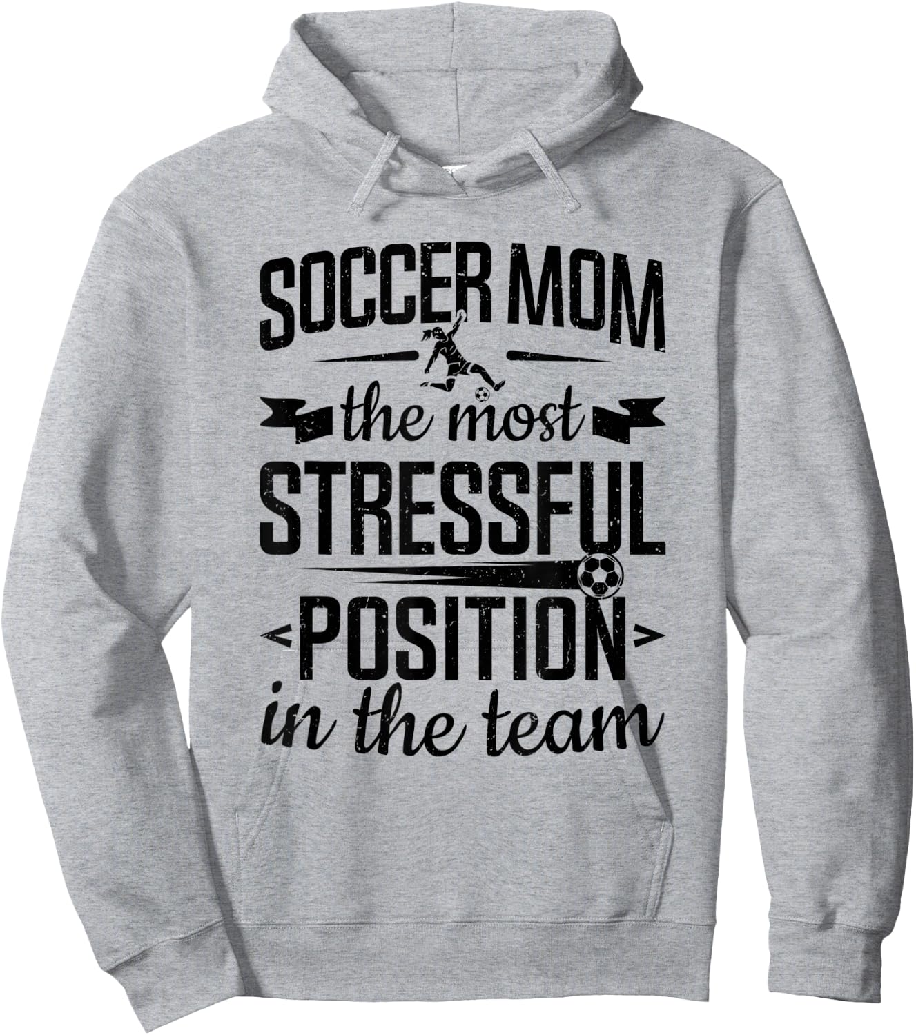 Soccer Mom Stressful Position In The Team Soccer Player Hoodie - Hoodie | Ash