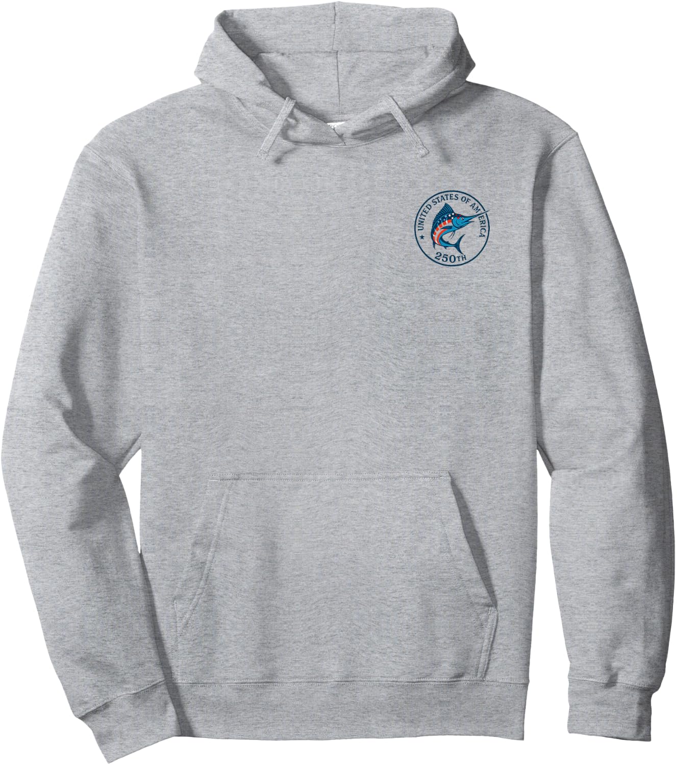 God Bless America/July 4th/ USA Designs/Red White and Blue Hoodie - Hoodie | Ash