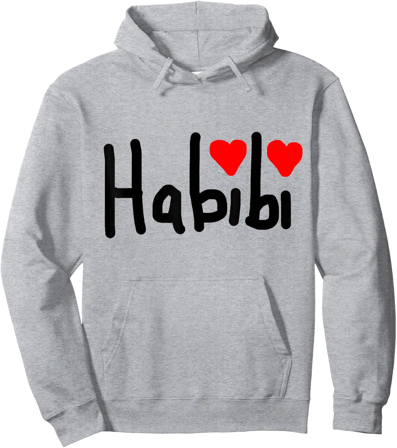 Habibi Schriftzug mit Herzchen Hoodie - Hoodie | Ash