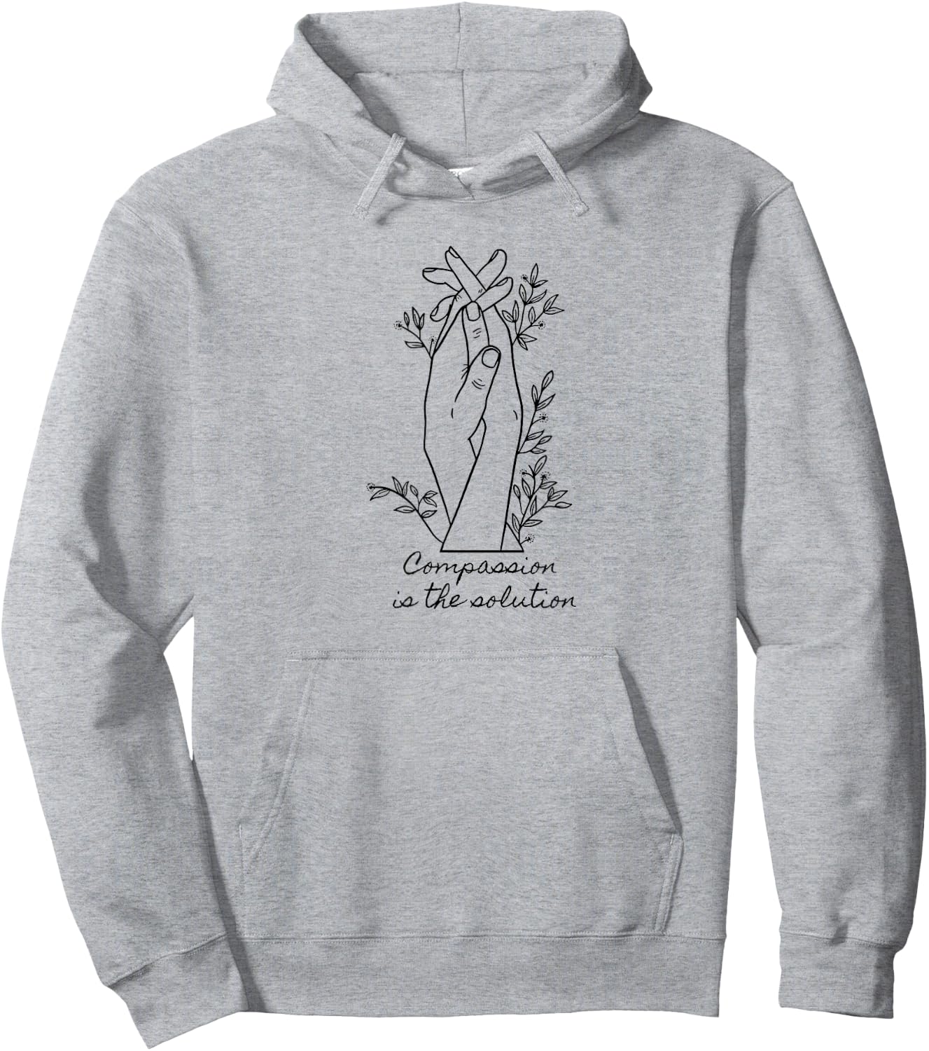 Compassion is the solution Hoodie - Hoodie | Ash