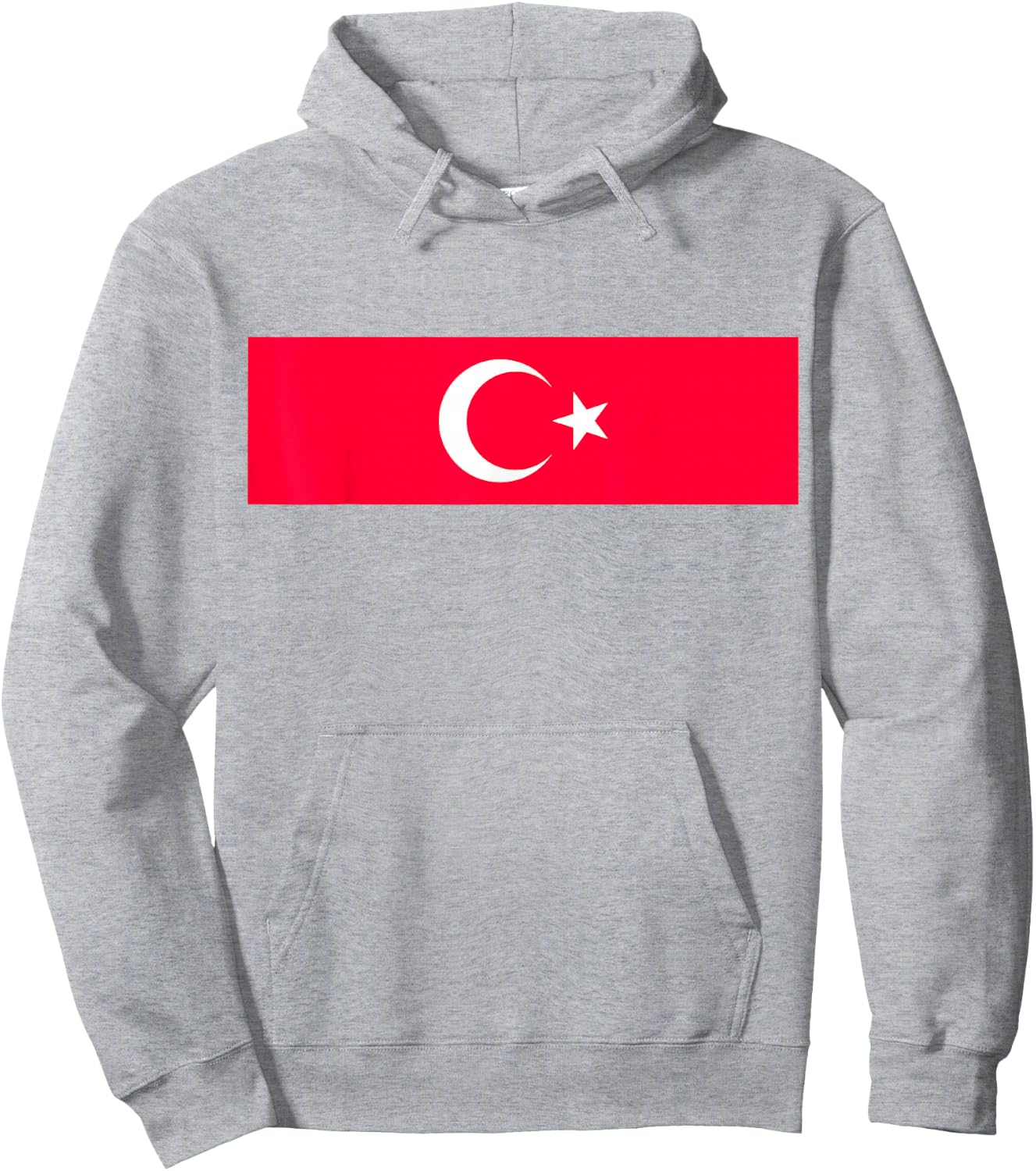 Turkish Flag , white, S Hoodie - Hoodie | Ash