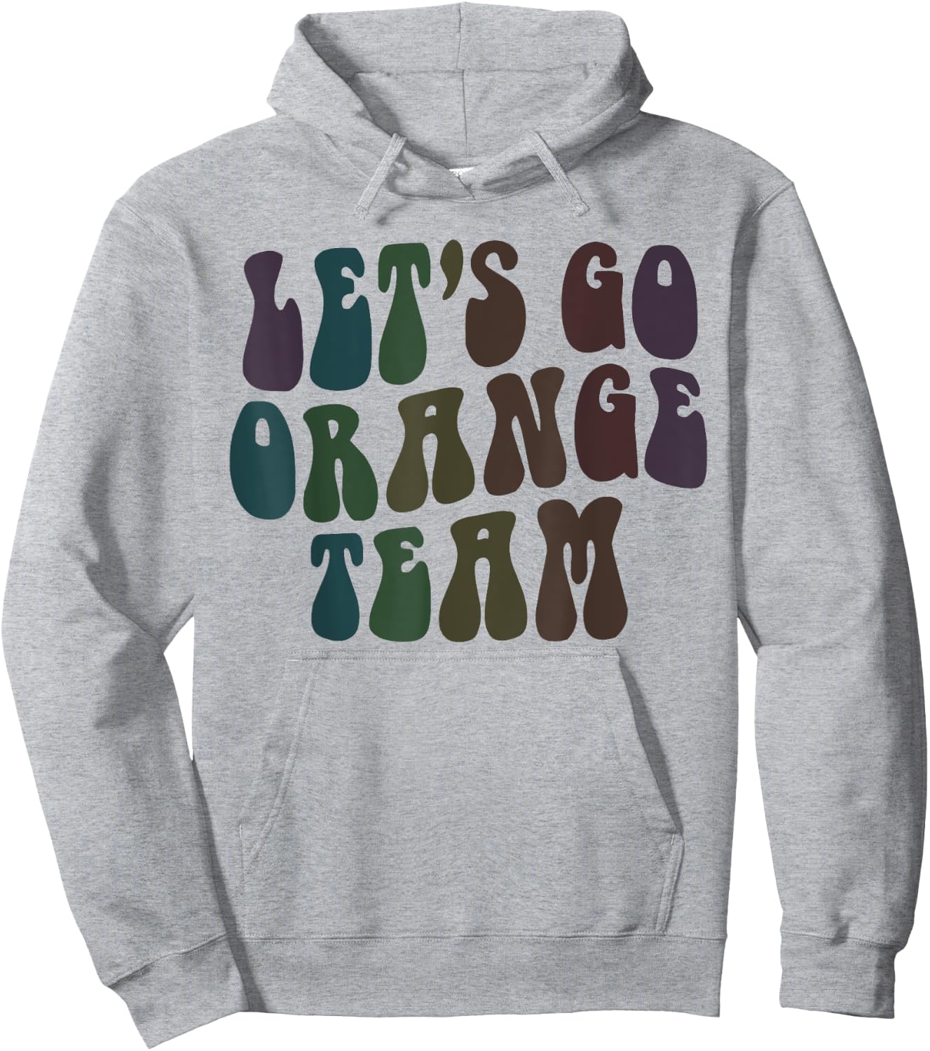 Retro LET'S GO ORANGE TEAM Competition War Game Summer Camp Hoodie - Hoodie | Ash