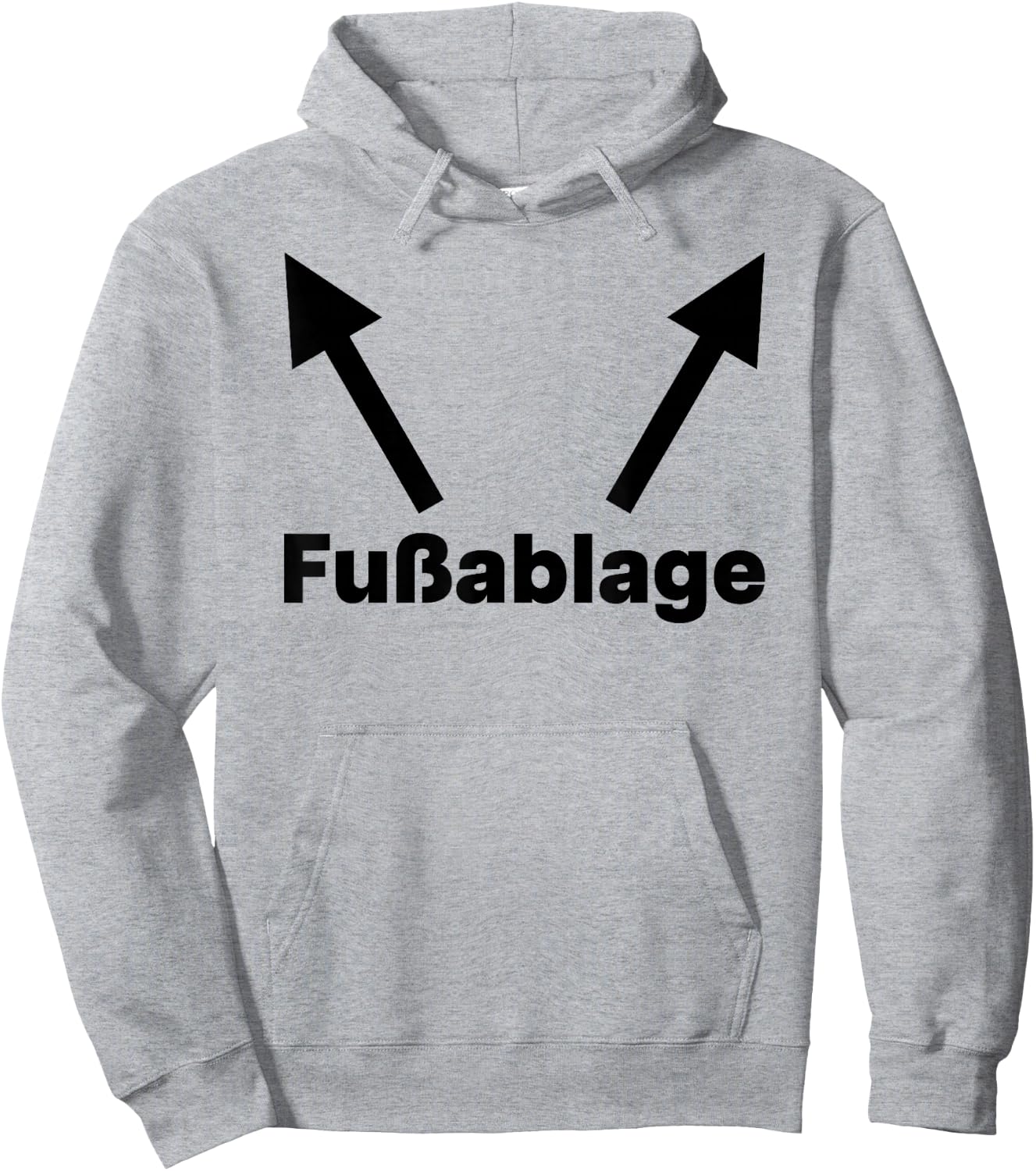 with German Text "Ironie Füßrege" [German Language], White Hoodie - Hoodie | Ash