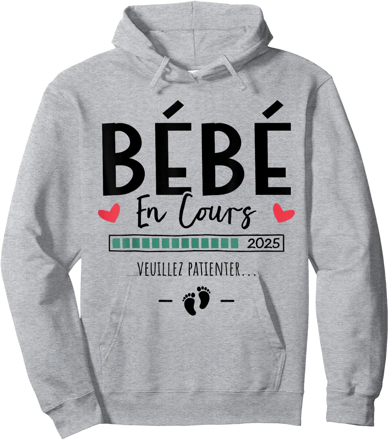 Baby In Progress 2025 Announcement Pregnancy Future Dad To Be Mom , white, S Hoodie - Hoodie | Ash