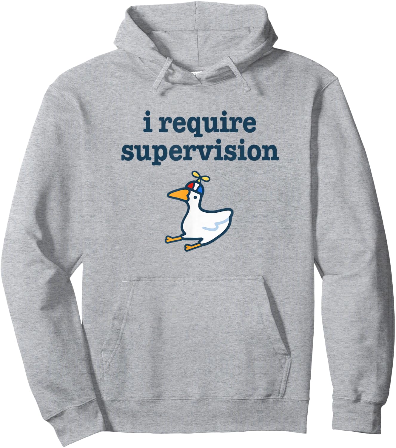 I Require Supervision Silly Goose Funny Troublemaker Meme Hoodie - Hoodie | Ash