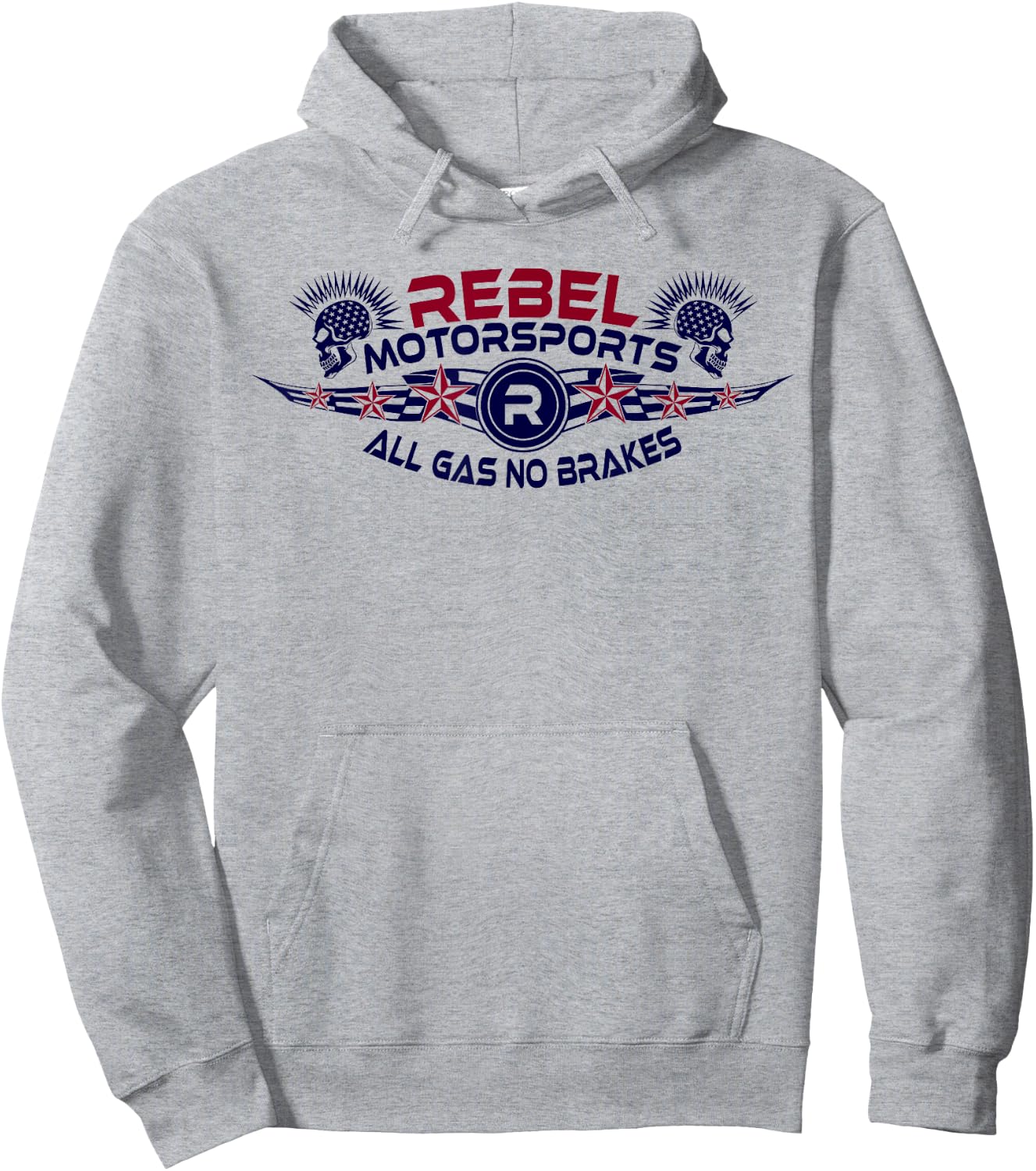Rebel Motorsports Star-struck All Gas No Brakes Hoodie - Hoodie | Ash