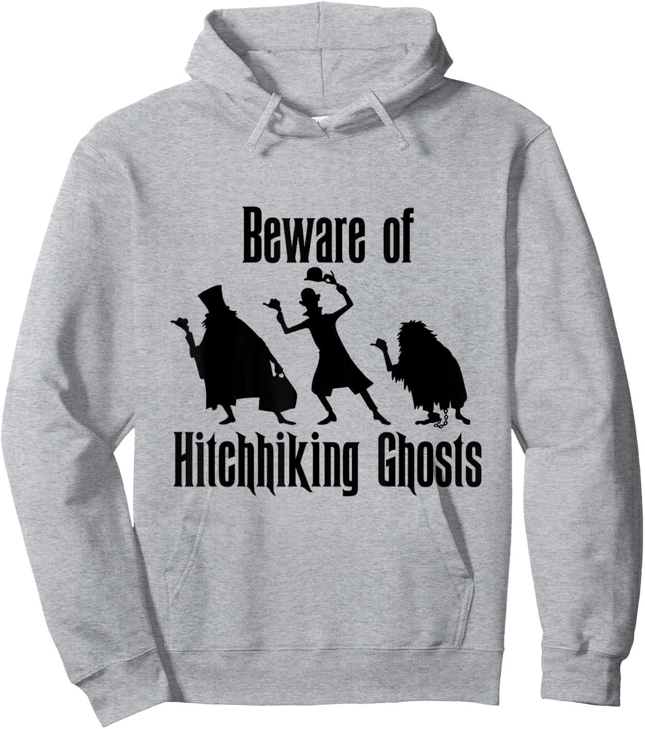 Beware of Hitchhiking Ghosts Funny Halloween Gifts Hoodie - Hoodie | Ash