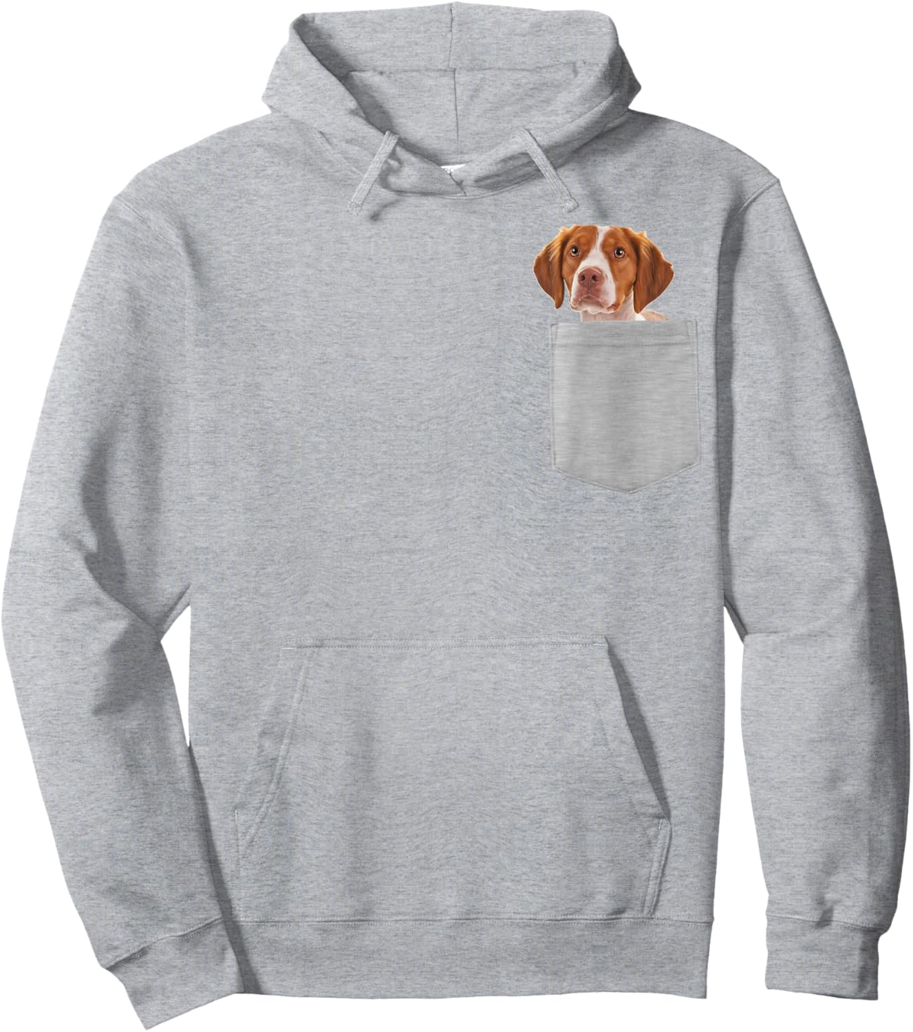 Dog in Your Pocket Brittany Men Women Girls Kids Hoodie - Hoodie | Ash