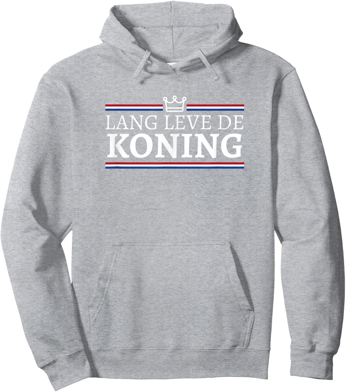Koningsdag Lang Leve De Koning Kingsday Netherlands Flags Hoodie - Hoodie | Ash