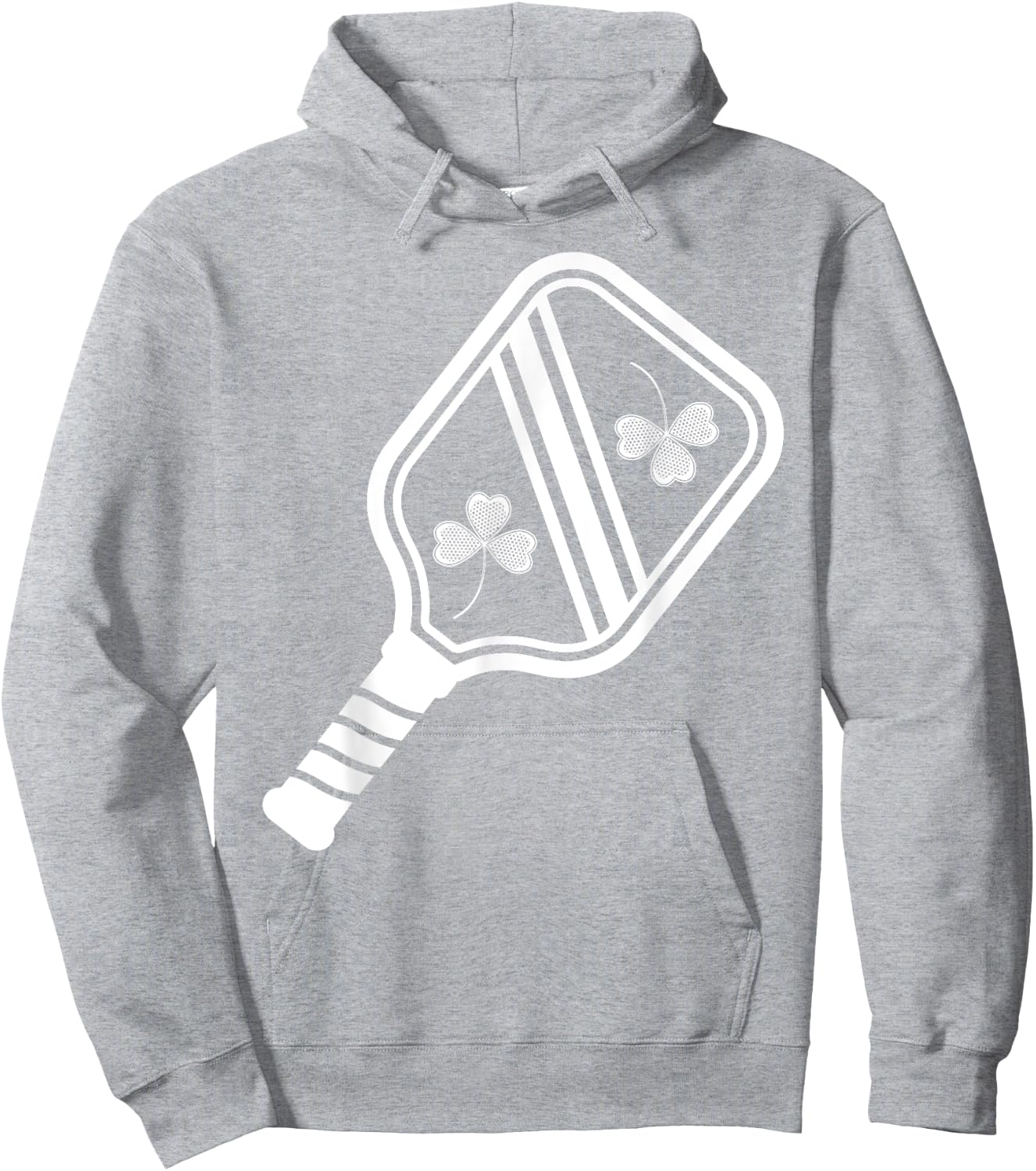 Funny Pickleball Paddles Shamrock Clover St Patrick's Day Hoodie - Hoodie | Ash