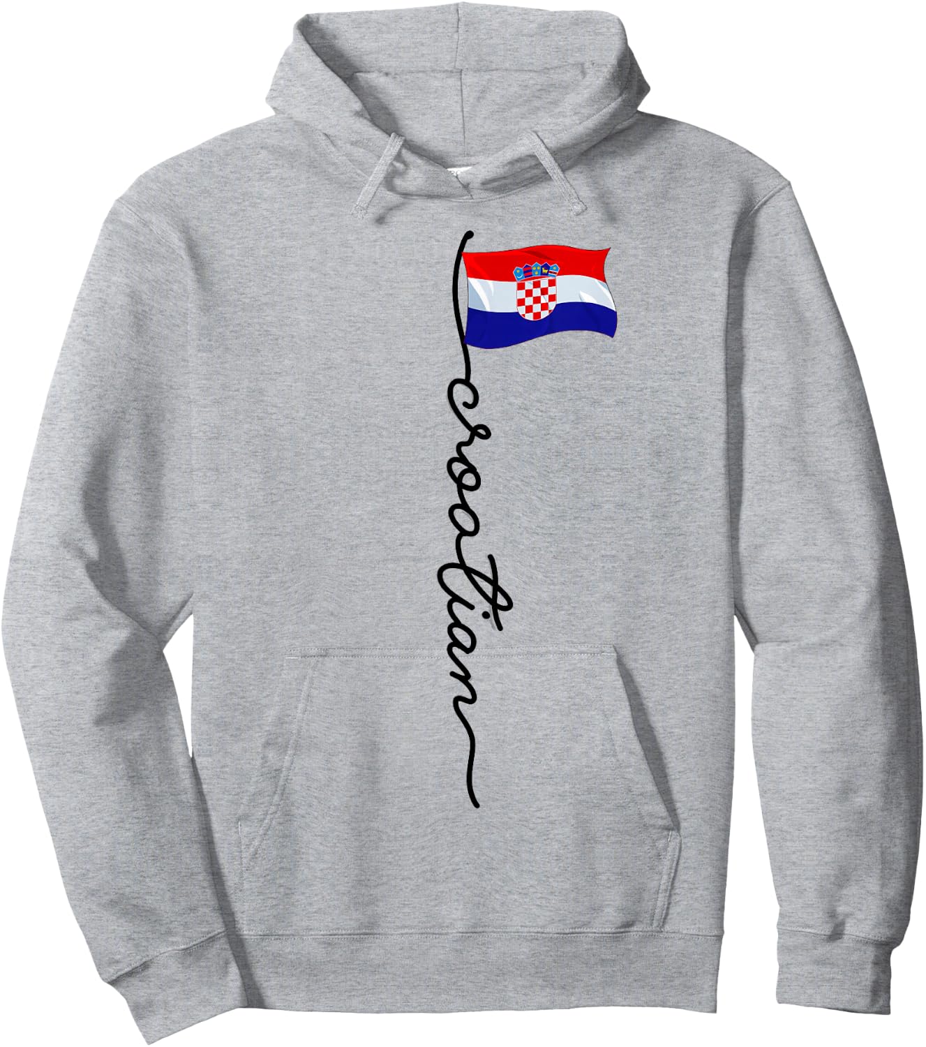Croatia Signature Croatian , white, S Hoodie - Hoodie | Ash