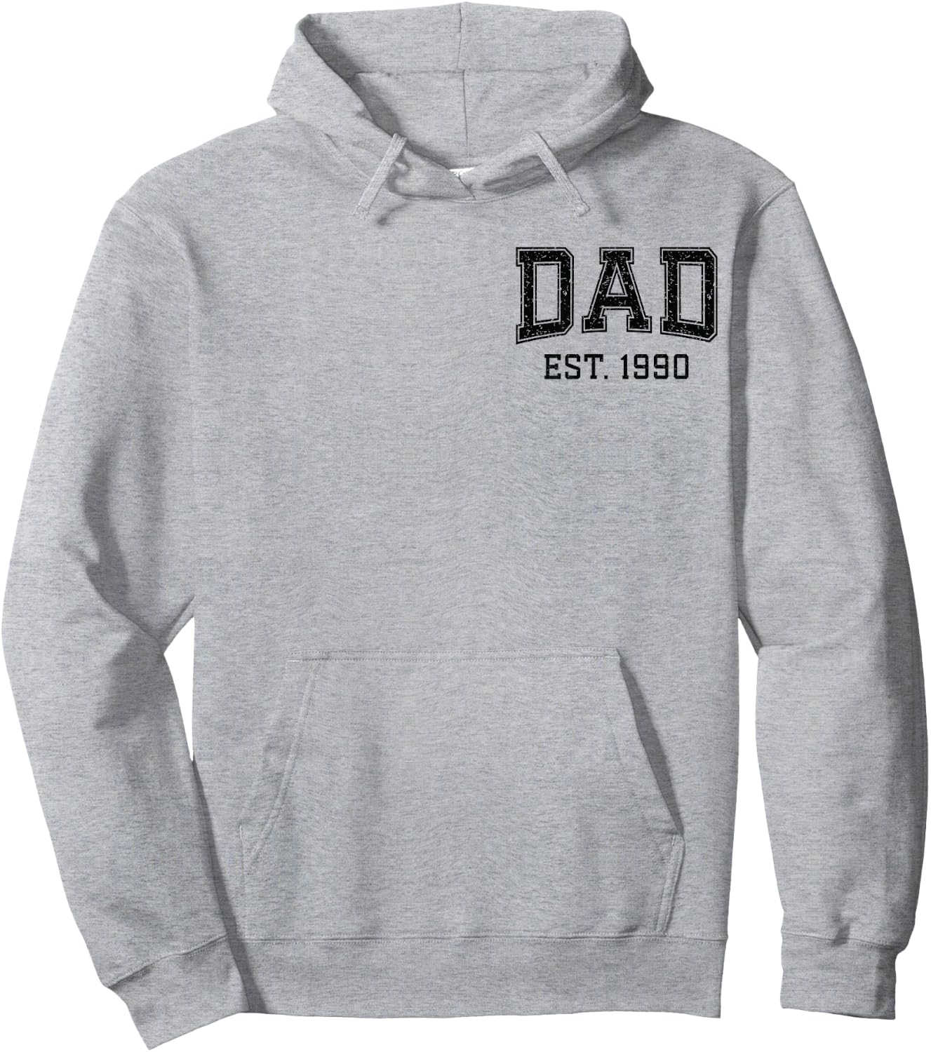 Dad Est 1990 Custom Dad Personalized Husband Father Grandpa Hoodie - Hoodie | Ash