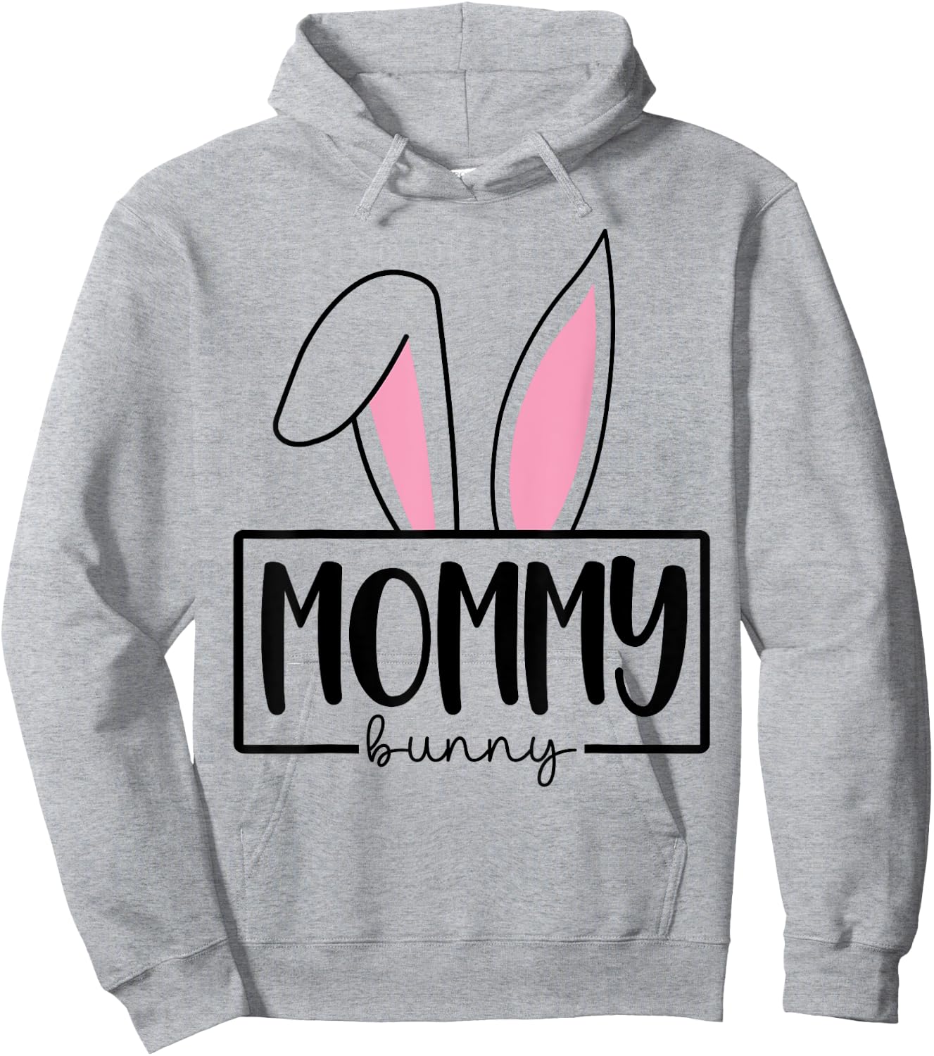 Funny Mommy Bunny Happy Easter Family Matching Hoodie - Hoodie | Ash
