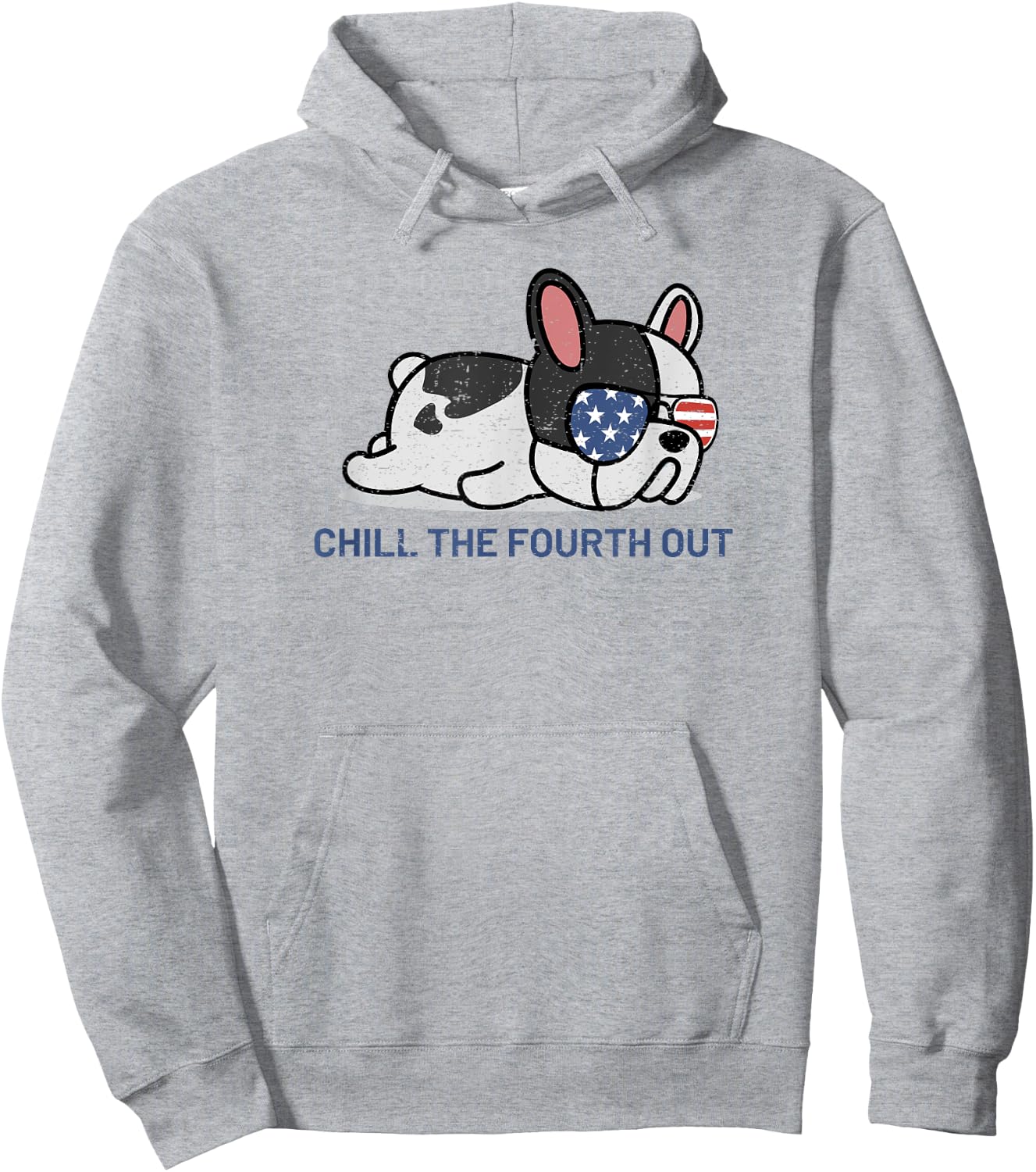 Funny 4th Of July French Bulldog Gift Frenchie Lover Hoodie - Hoodie | Ash