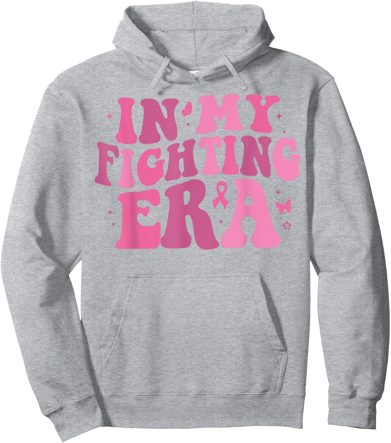 In My Fighting Era Breast Cancer Awareness Support Squad Hoodie - Hoodie | Ash