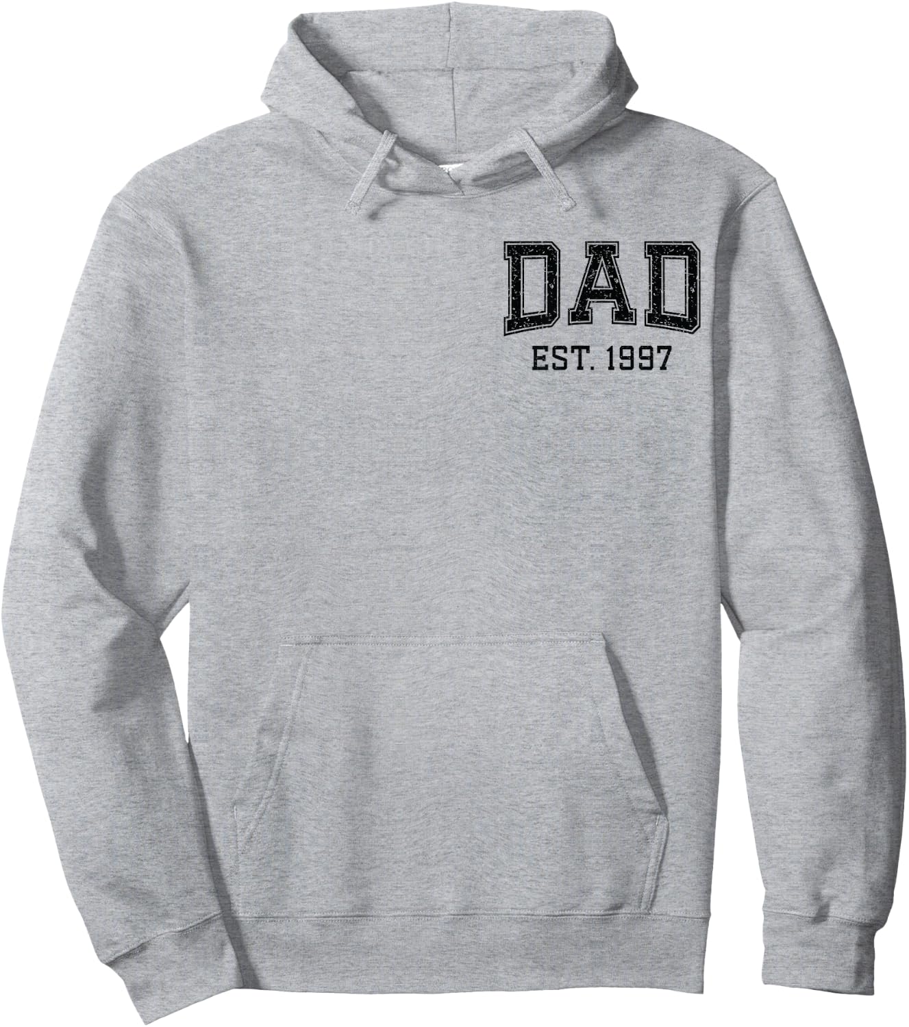 Dad Est 1997 Custom Dad Personalized Husband Father Grandpa Hoodie - Hoodie | Ash