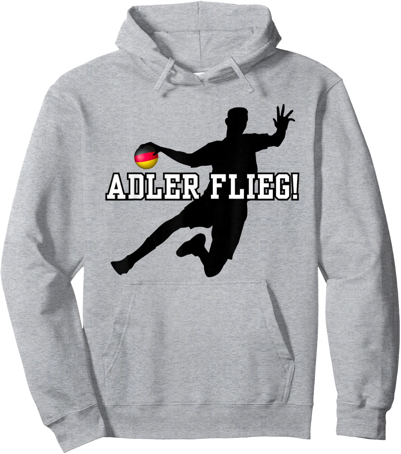 Adler Flieg Handball Fan Outfit , gray Hoodie - Hoodie | Ash