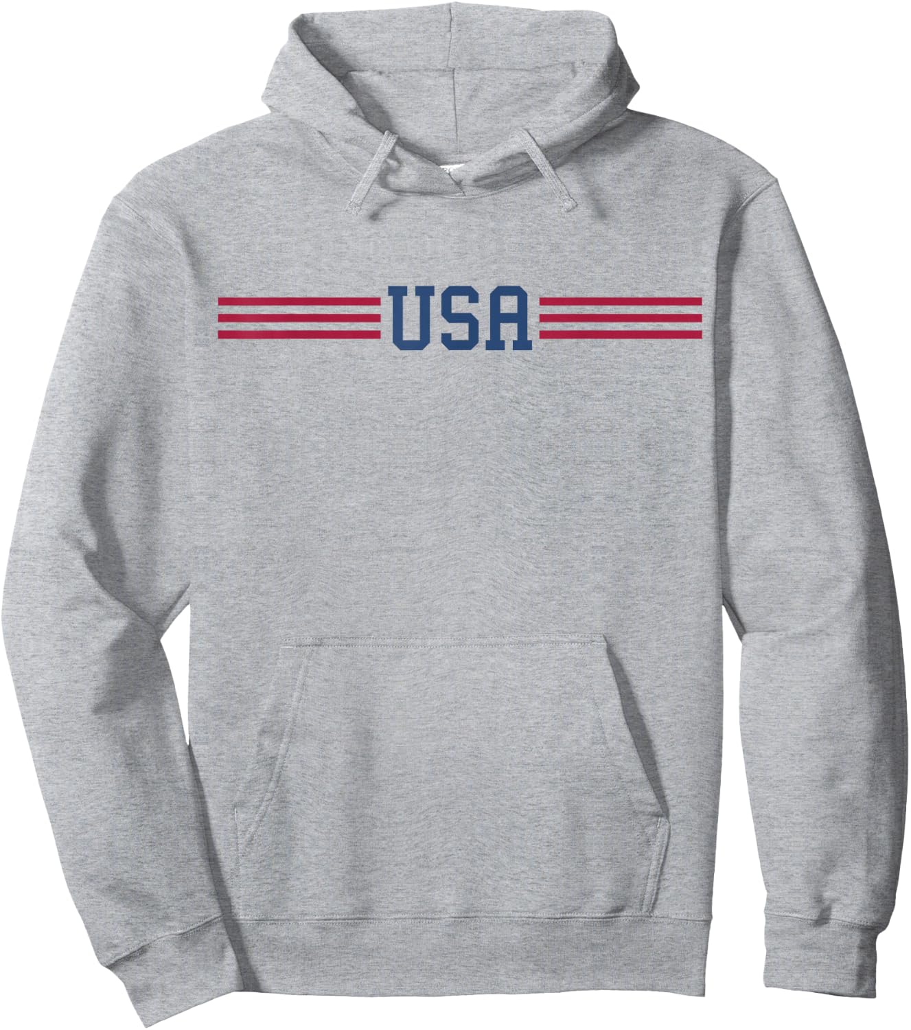 USA Women Men Patriotic American White 4th of July Hoodie - Hoodie | Ash