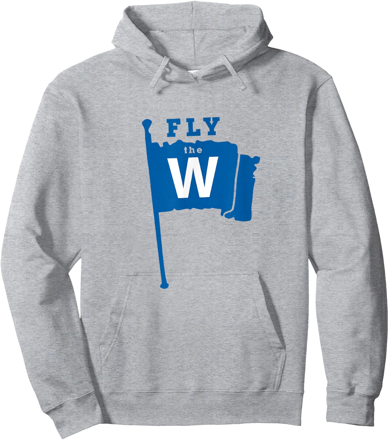 Fly The W Chicago Baseball Winning Flag Hoodie - Hoodie | Ash