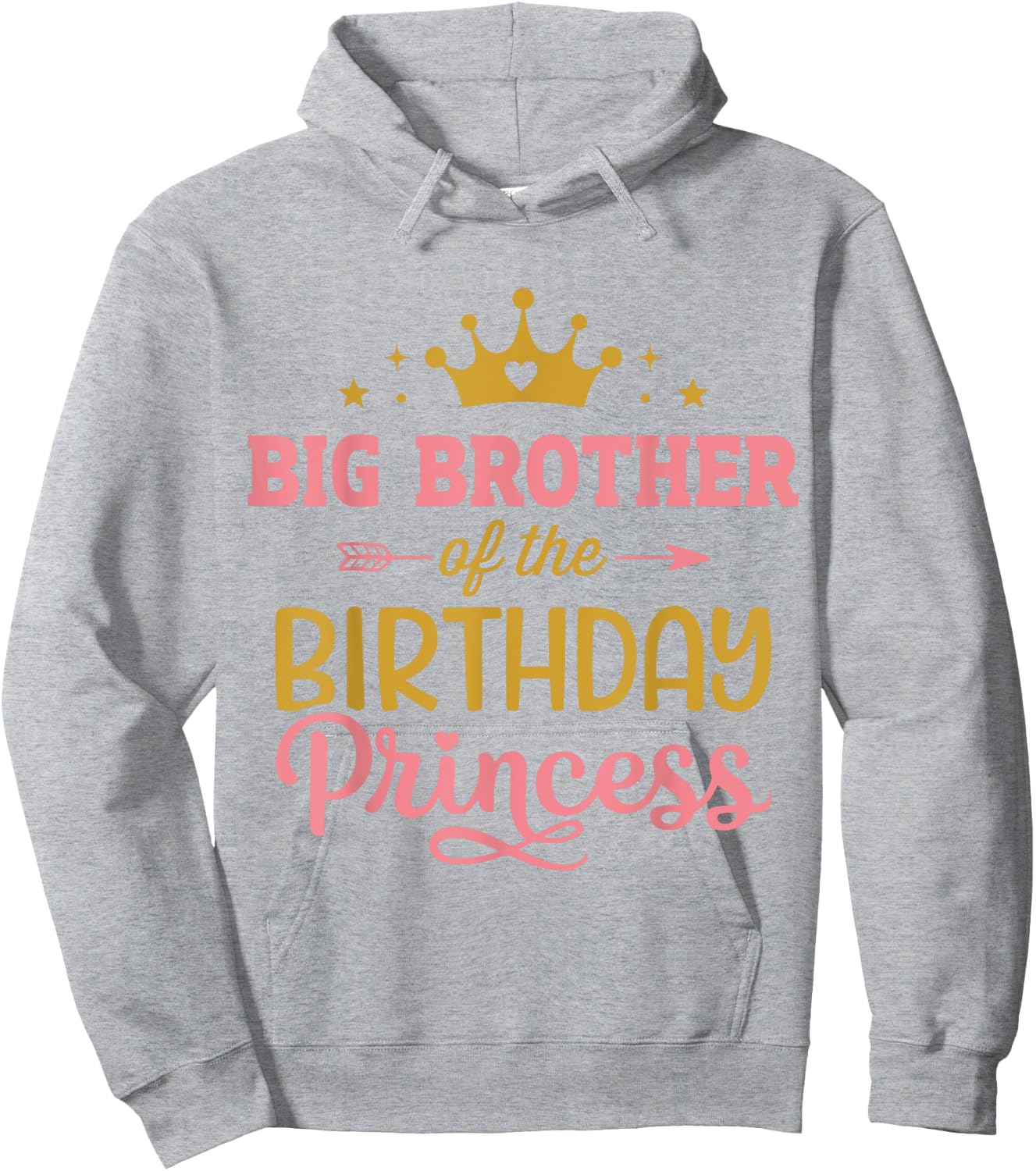 Big brother of birthday princess girl matching family party Hoodie - Hoodie | Ash