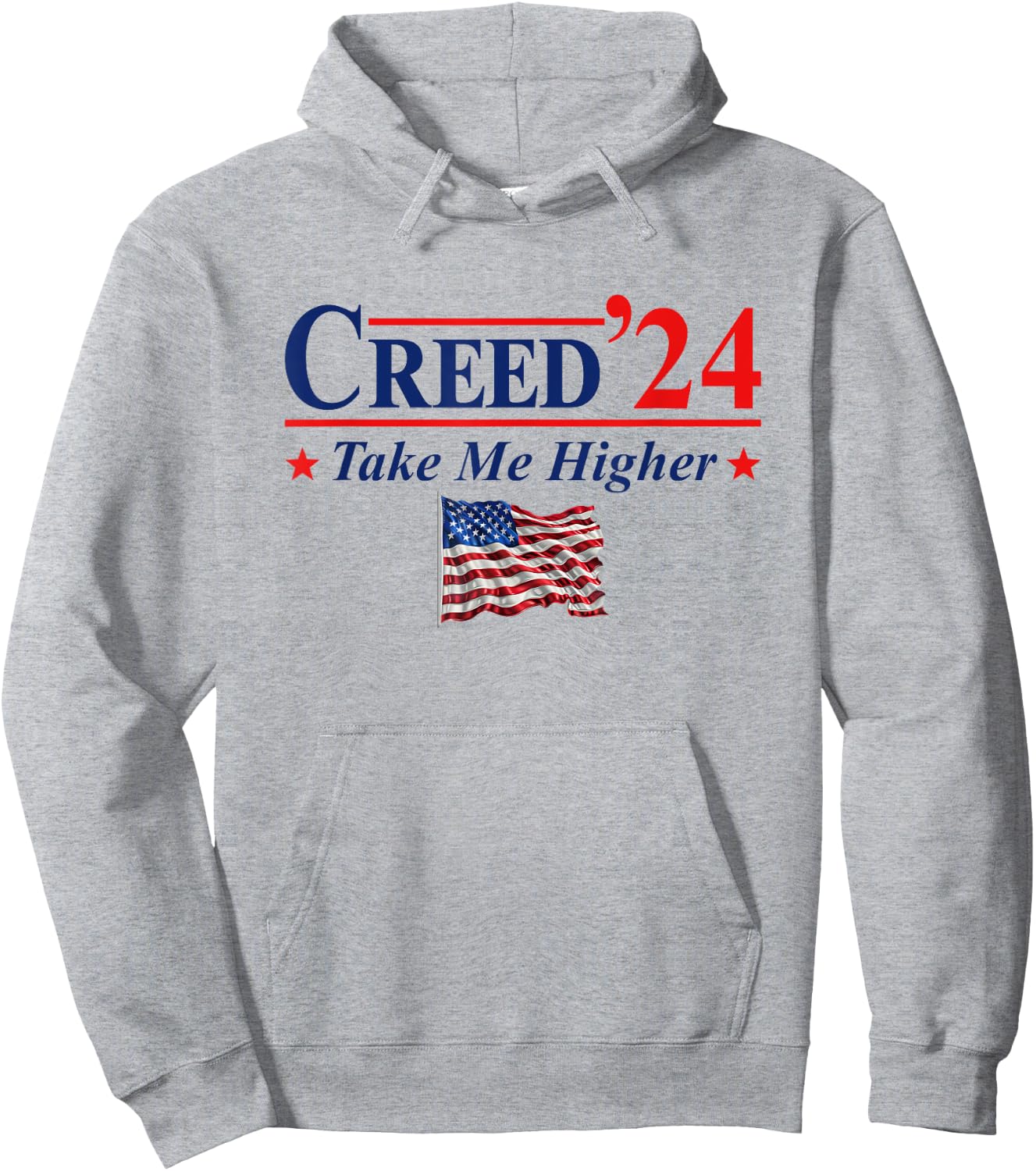Creed '24 Take Me Higher Creed 2024 Take Me Higher Us Flag Hoodie - Hoodie | Ash