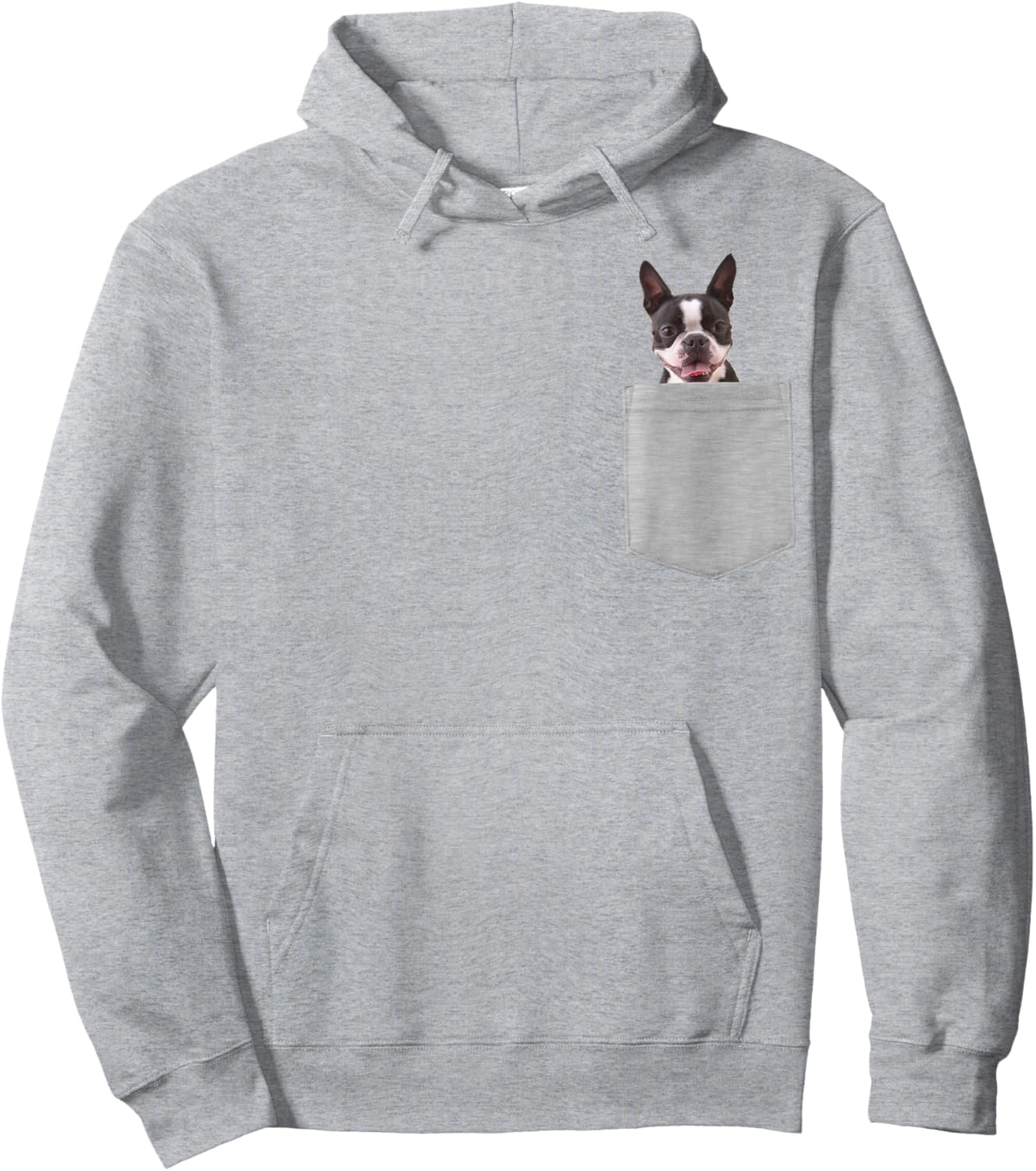Dog in Your Pocket Boston Terrier Women Girls Kids Hoodie - Hoodie | Ash