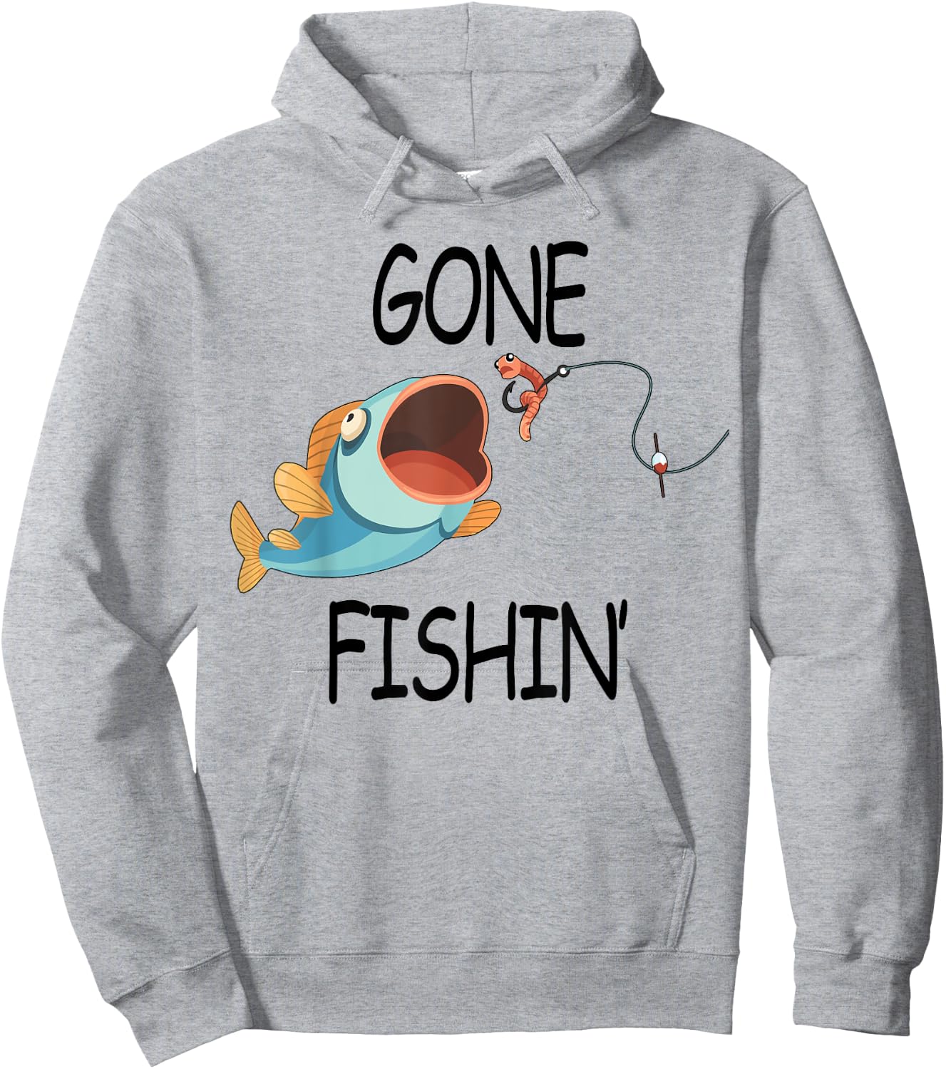 Gone Fishing-Shirt Kids Toddler Boys Girls Son Funny Fishing Hoodie - Hoodie | Ash
