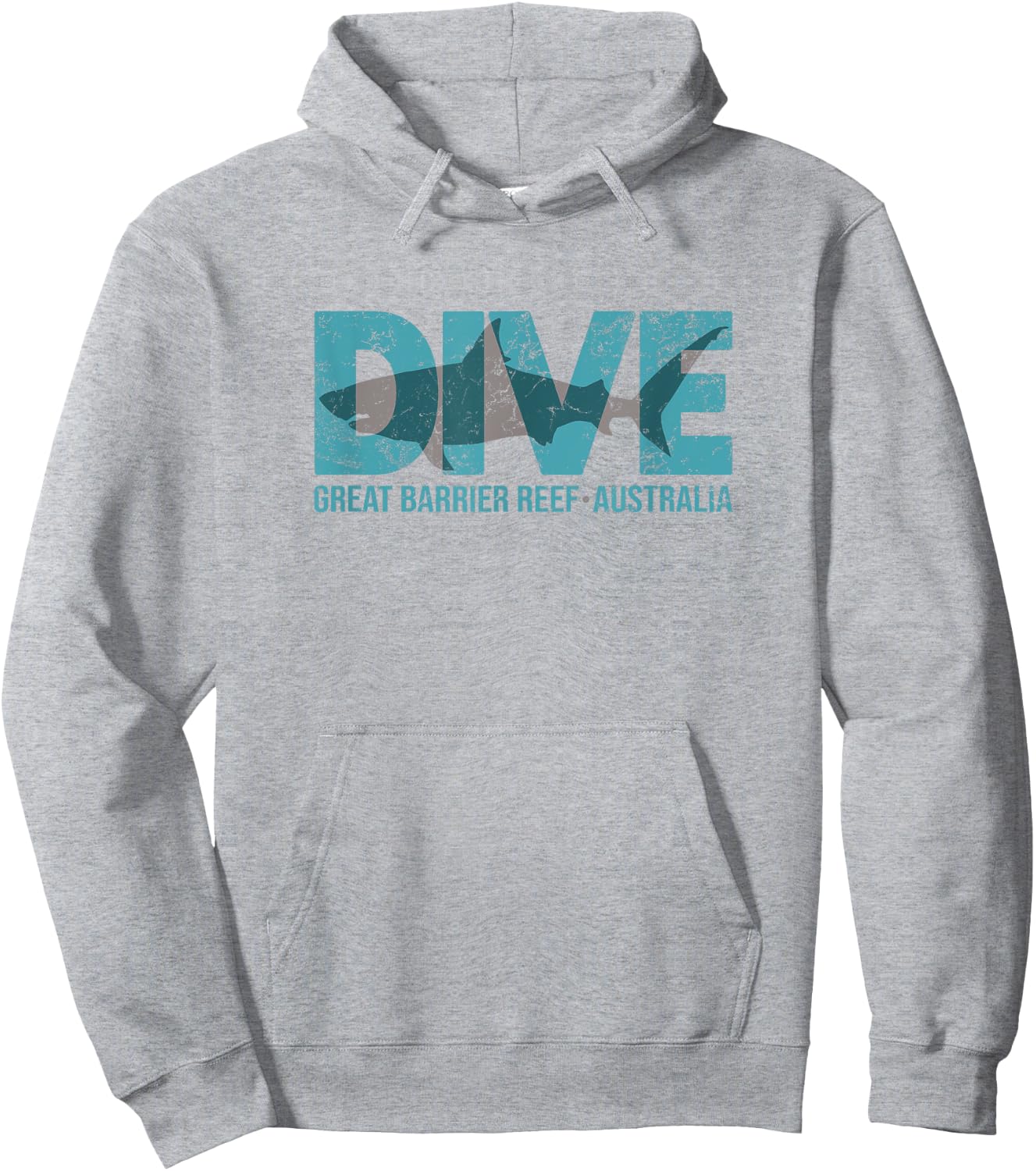 Australia Diving Great Barrier Reef Shark Dive Hoodie - Hoodie | Ash