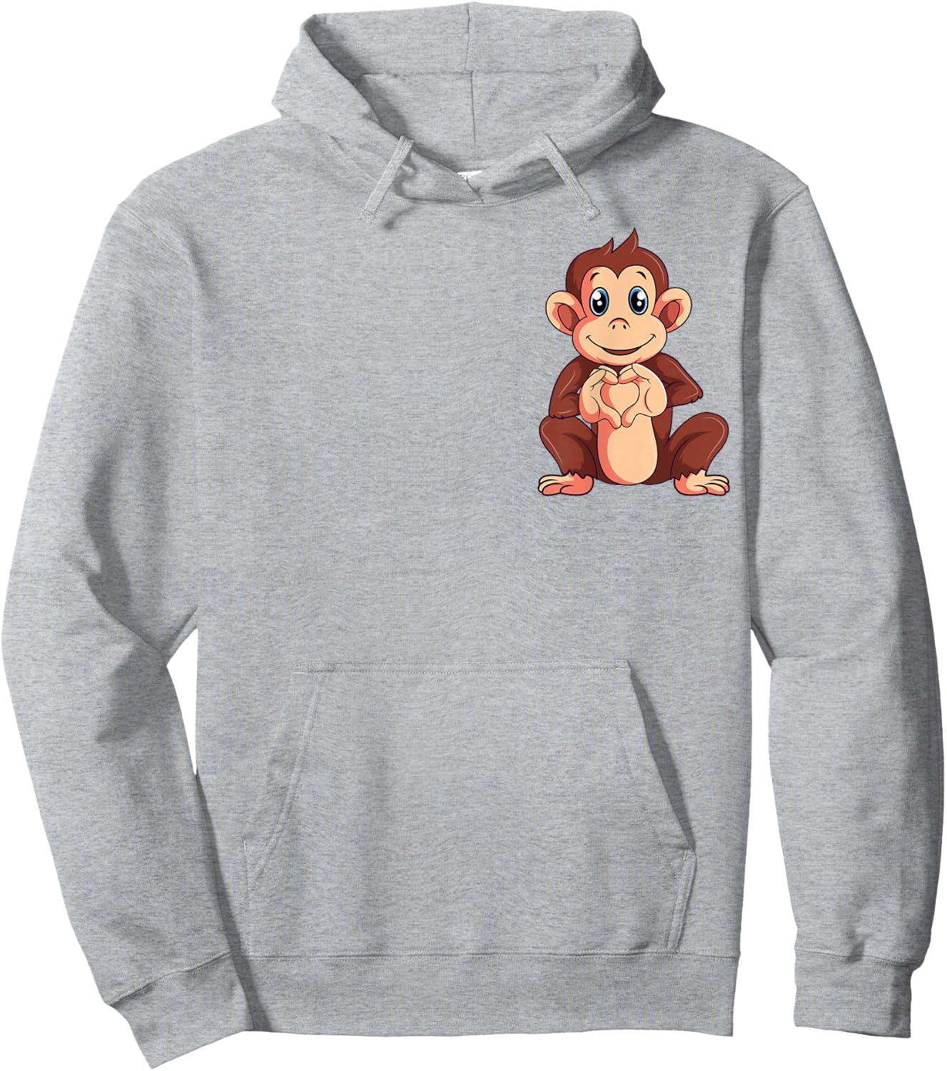 Affen Äffchen Jungen Mädchen Kinder Damen Hoodie - Hoodie | Ash
