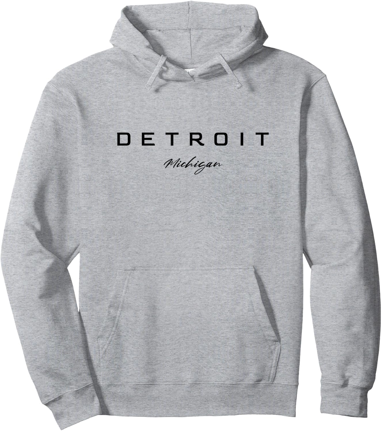Detroit State of Michigan USA Lettering Detroit Hoodie - Hoodie | Ash