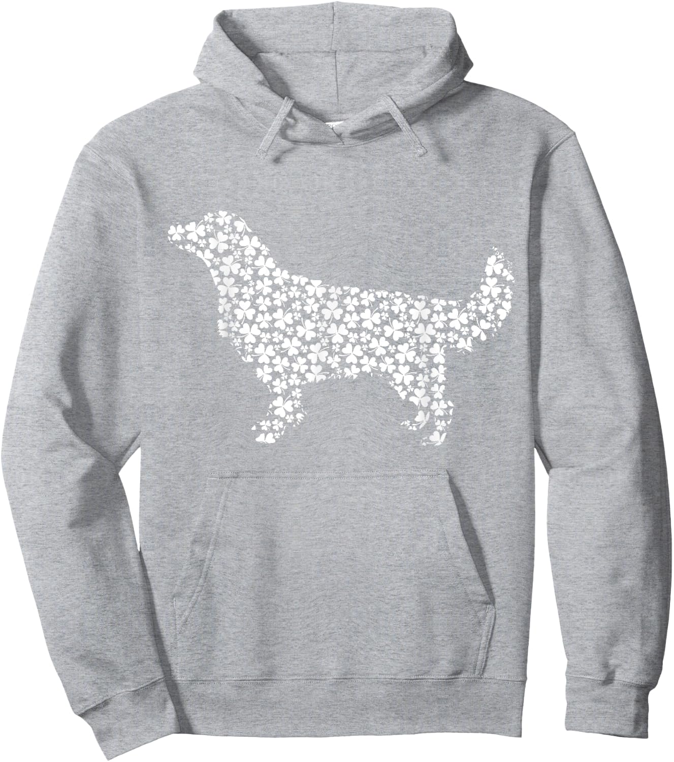 Golden Retriever Dog Cute Shamrock St Patricks Day Women Kids Hoodie - Hoodie | Ash