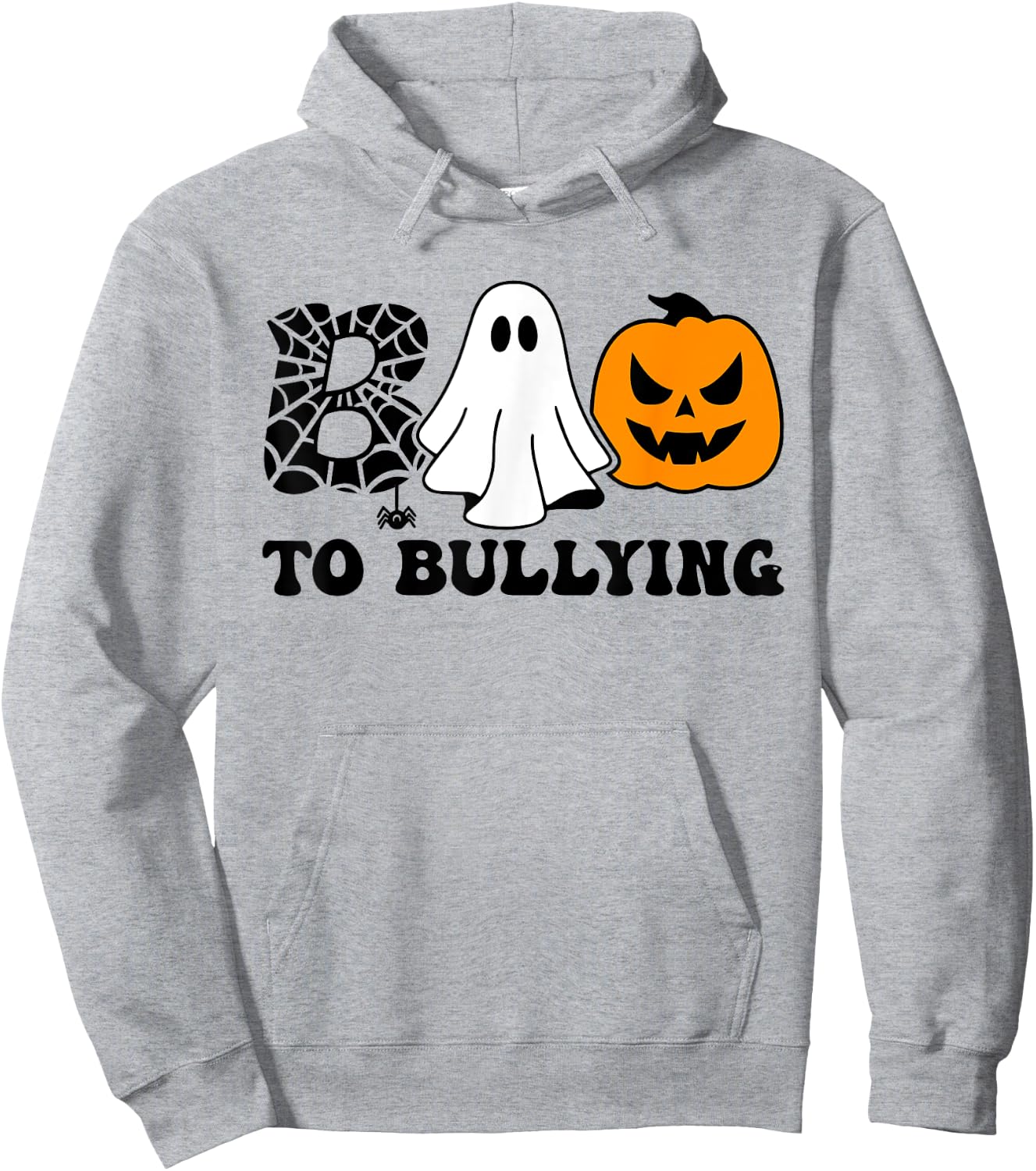 Boo To Bullying Orange Anti Bullying Unity Day Halloween Kid Hoodie - Hoodie | Ash