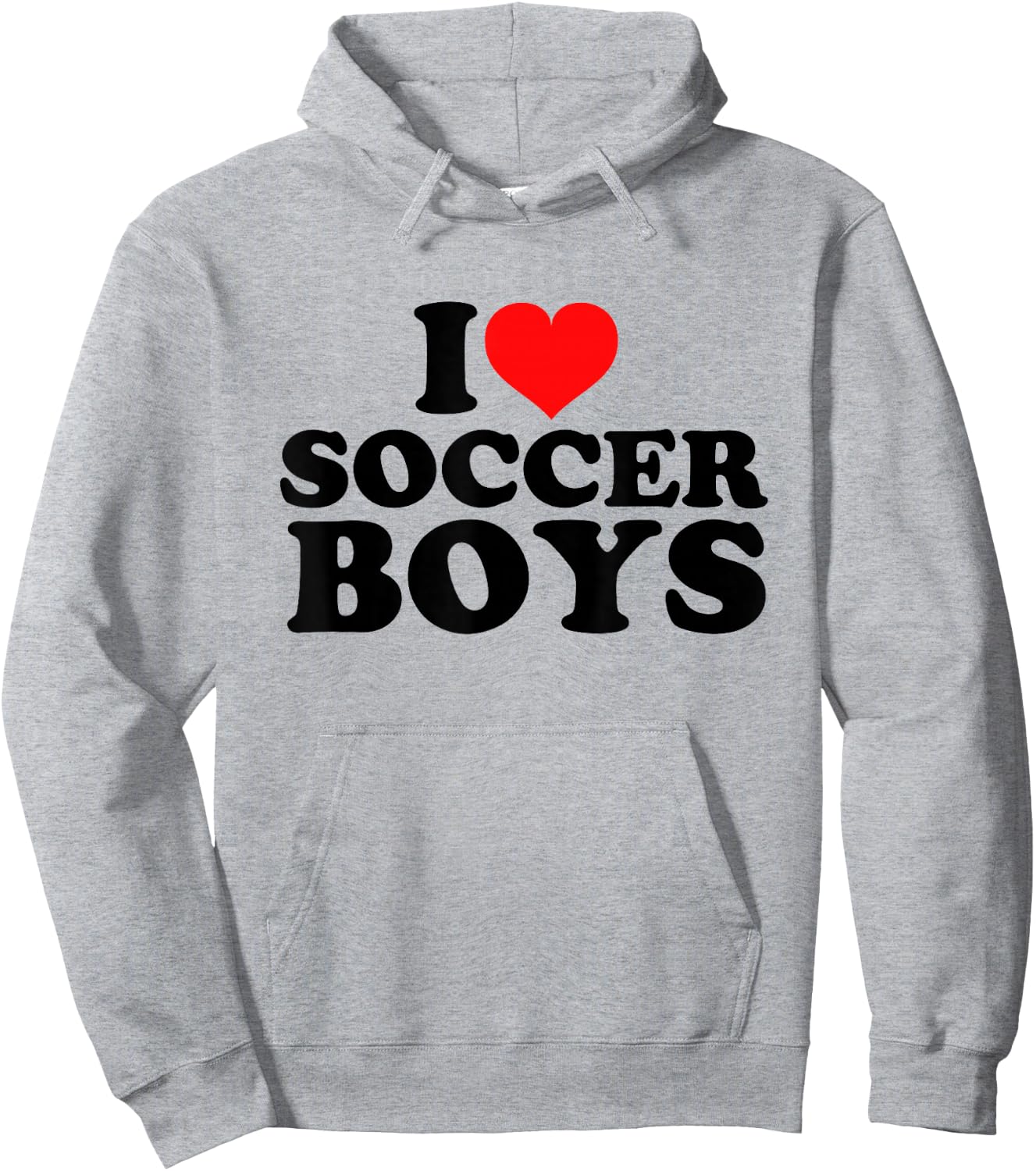 I Love Soccer Boys Hoodie - Hoodie | Ash