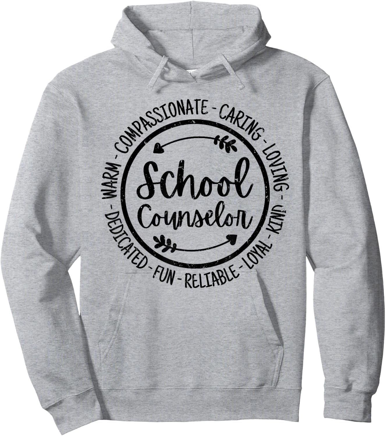 School Counselor Guidance Counselor Vintage Distressed Hoodie - Hoodie | Ash